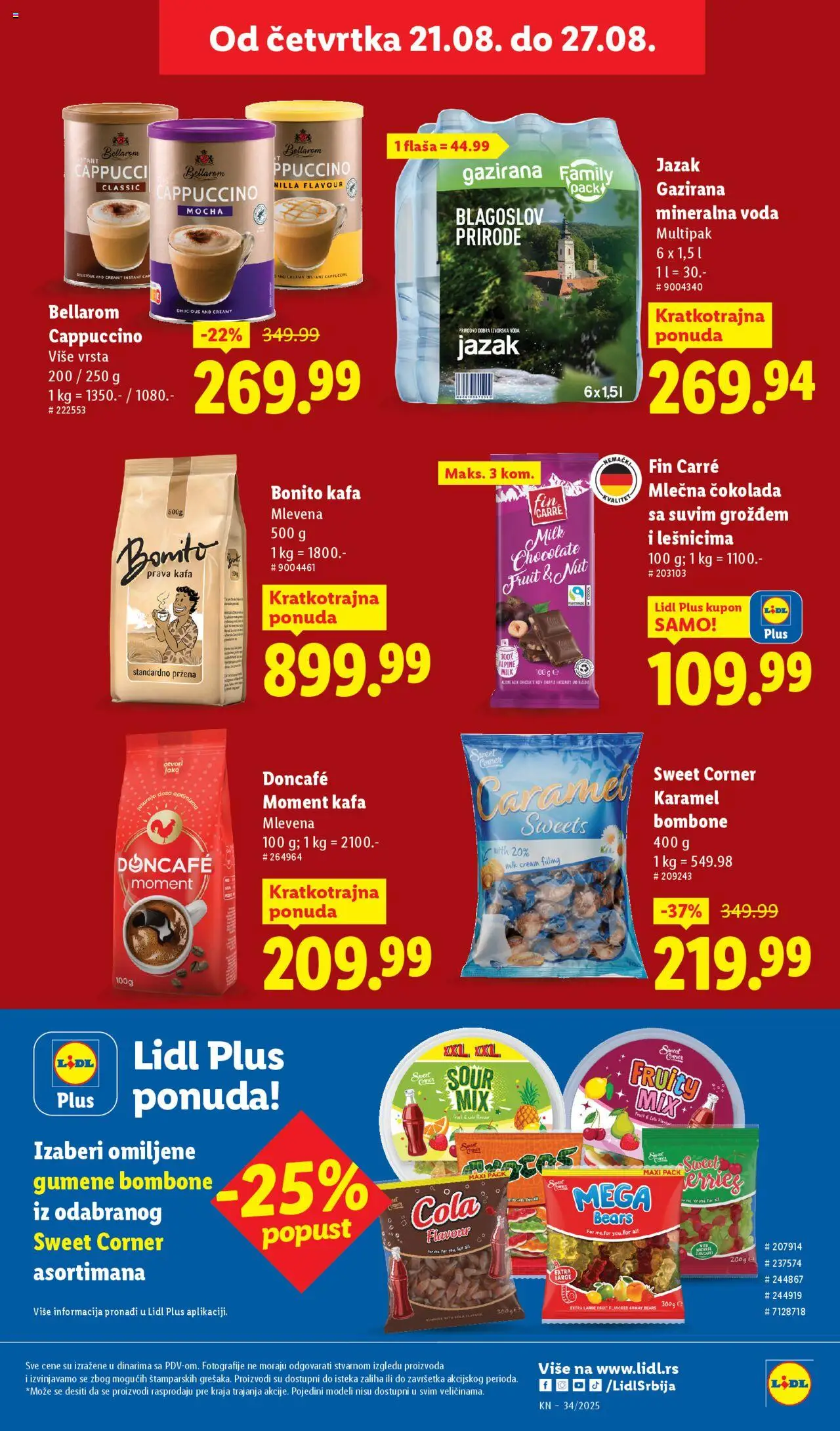 Lidl katalog - važi od 21.08.2025 | Strana: 19 | Proizvode: Bombone, Doncafe, Gumene bombone, Mlečna čokolada