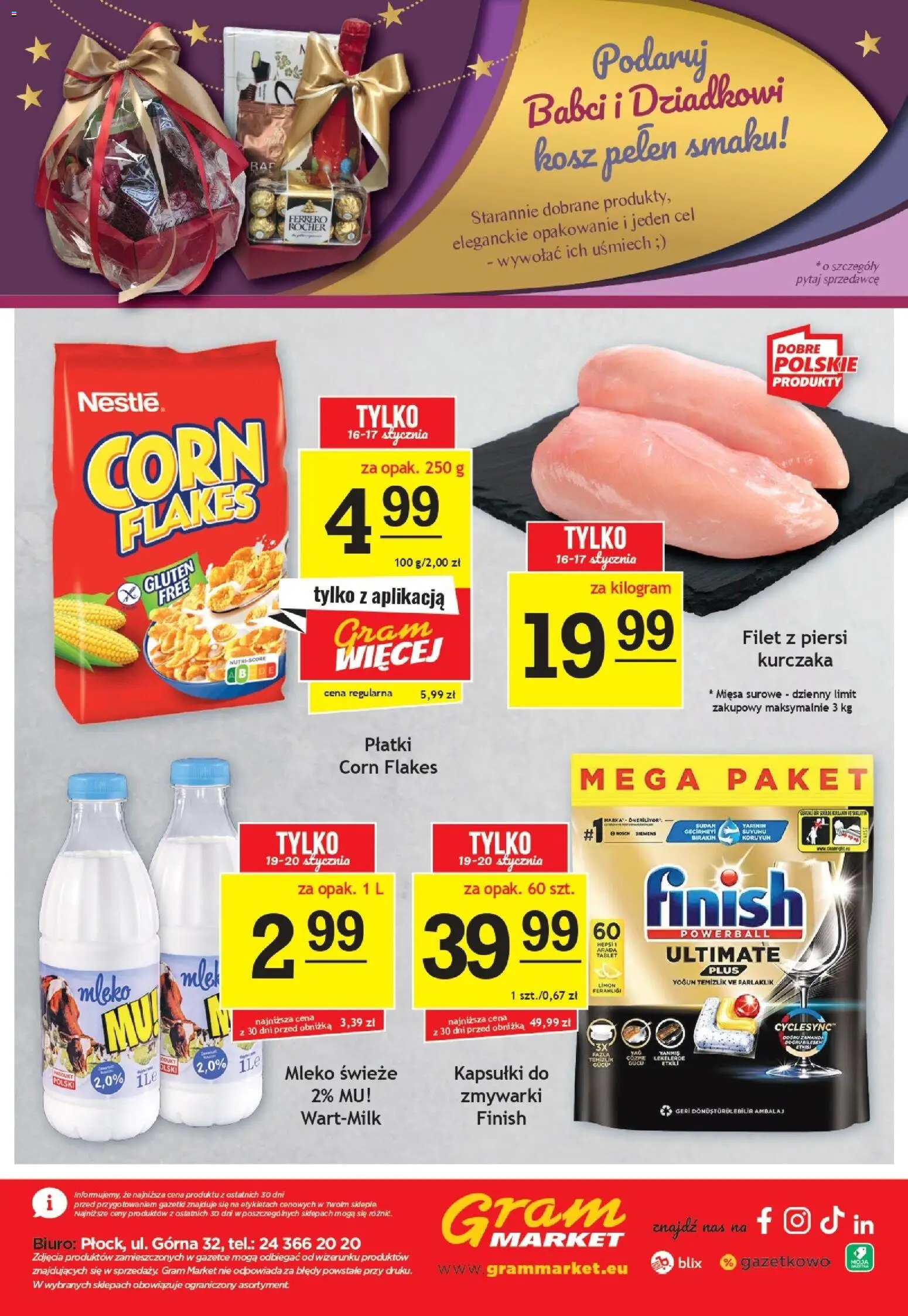 Gram Market Gazetka od 14.01.2026 | Strona: 16 | Produkty: Tablet, Mleko, Płatki, Corn Flakes