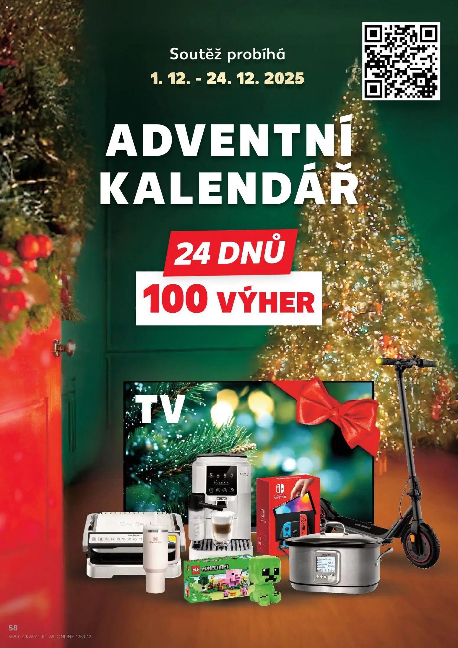 Kaufland leták - Brno od 17.12.2025 | Strana: 58 | Produkty: LEGO, Tv, Adventní kalendář, Kalendář