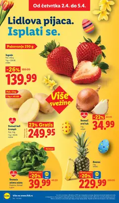 Jagode, Pak. 250 g - pregled Lidl kataloga - važi od 02.04.2026 | Strana: 16 | Proizvode: Salata, Krompir, Pakovanje, Beli krompir