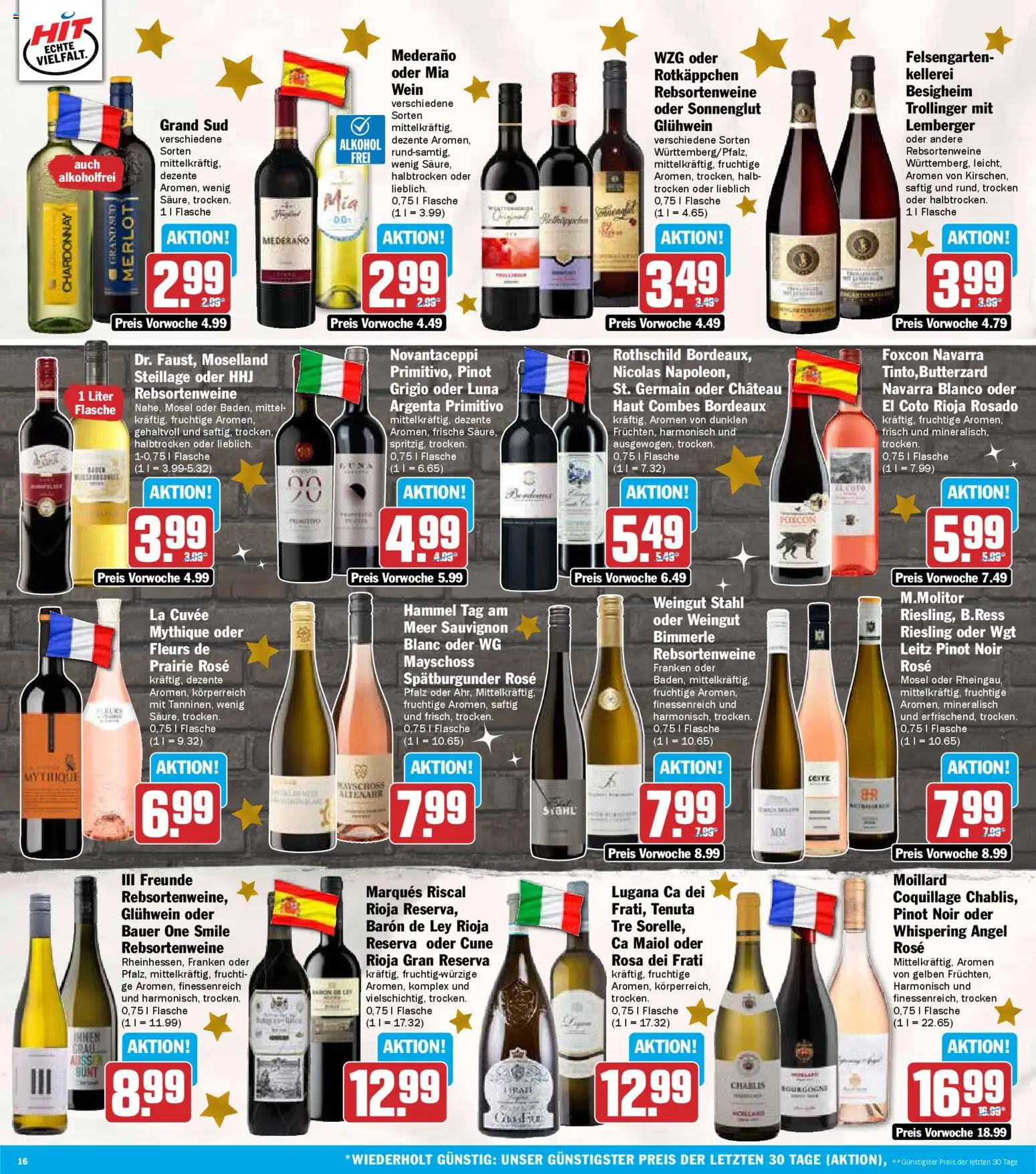 HIT Prospekt Baden-Württemberg – gültig ab 22.12.2025 | Seite: 16 | Produkte: Merlot, Grand sud, Rotkäppchen, Wein