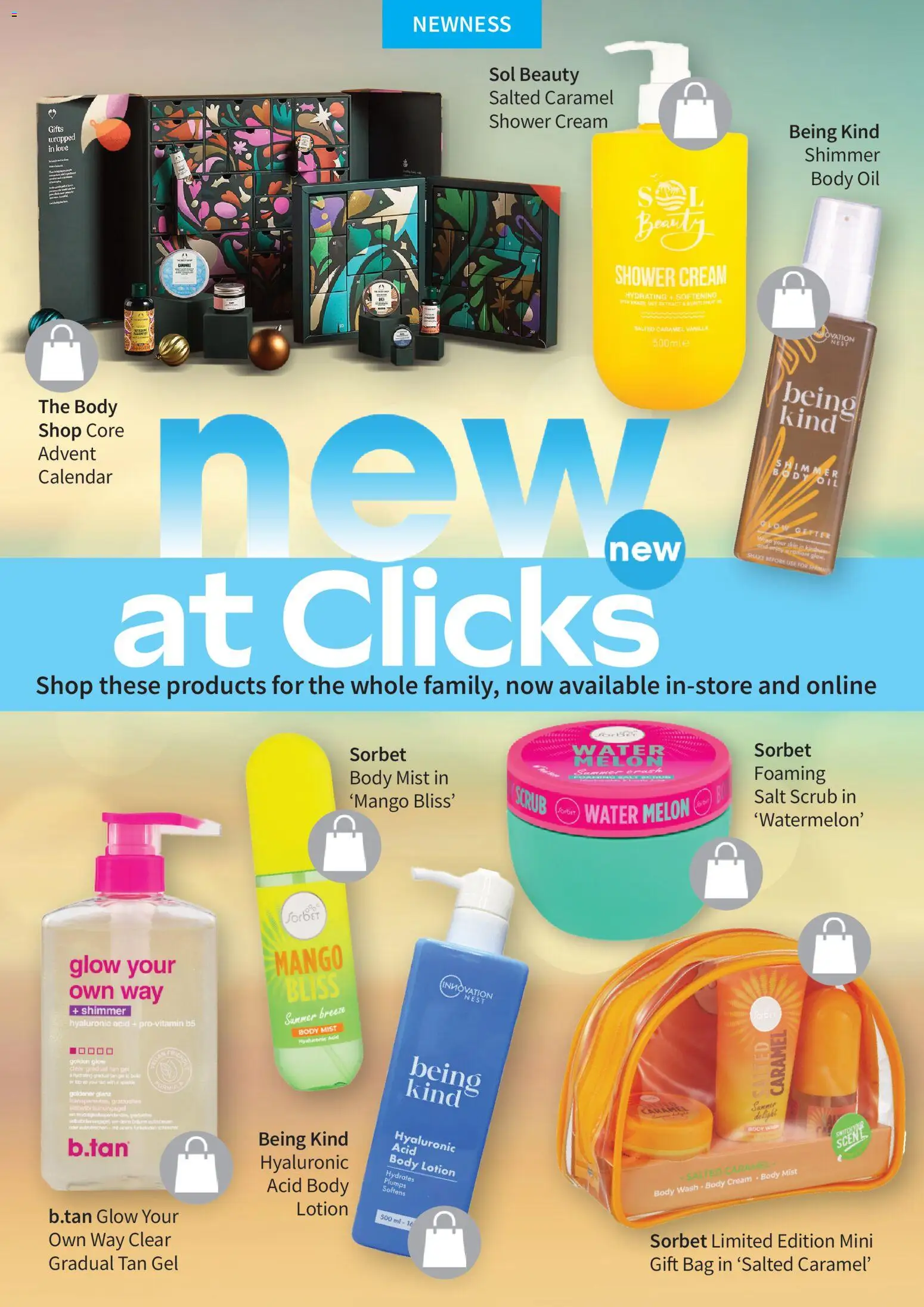 New Clicks catalogue – valid from 01.12.2025 | Page: 8 | Products: Gift bag, Bag, Shower, Lotion