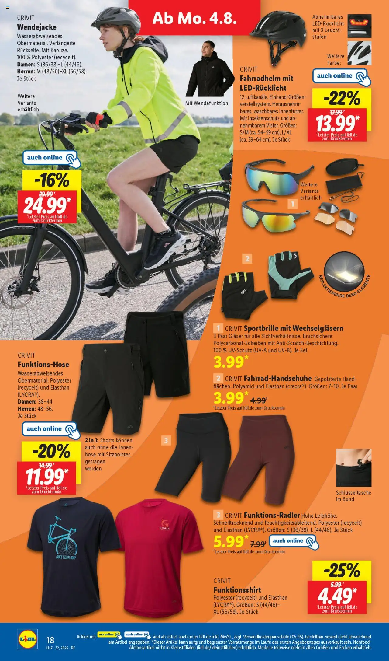 Lidl Prospekt Aarbergen - gültig ab dem 04.08.2025 | Seite: 28 | Produkte: Fahrradhelm, Hose