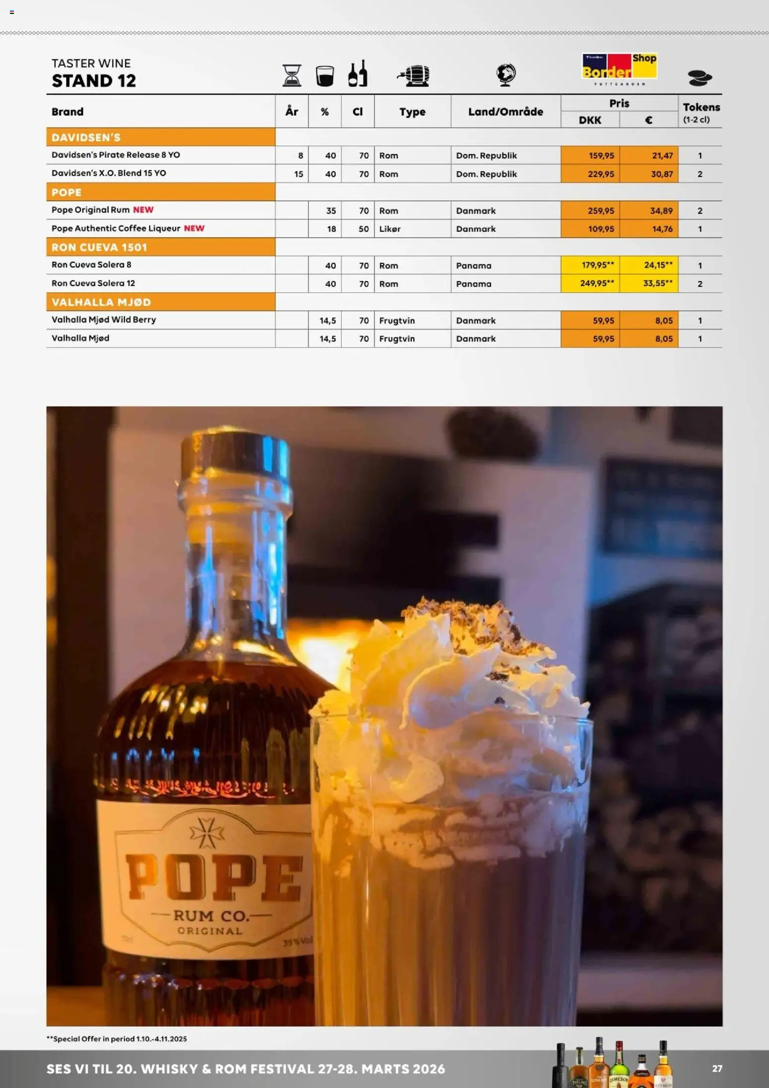 Bordershop tilbudsavis – gyldig fra 30.10.2025 | Side: 27 | Produkter: Forma de gelo, Whisky, Rom