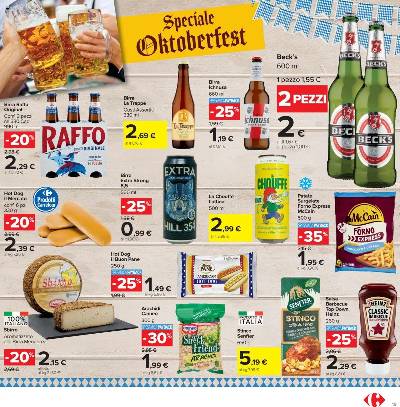 Volantino Carrefour del 26.09.2025 | Pagina: 19 | Prodotti: Salsa, Barbecue, Arachidi, Forno