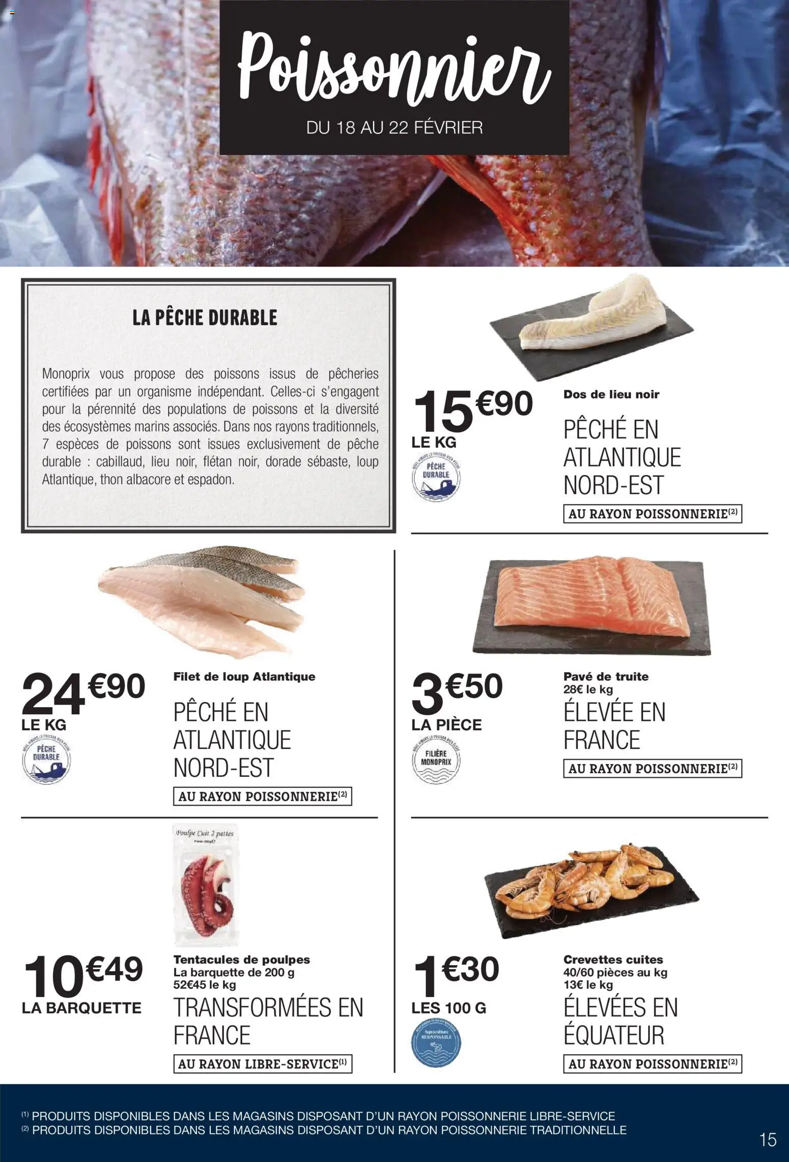 {H1} | Page: 15 | Produits: Pêche, Poissonnerie, Crevettes, Thon