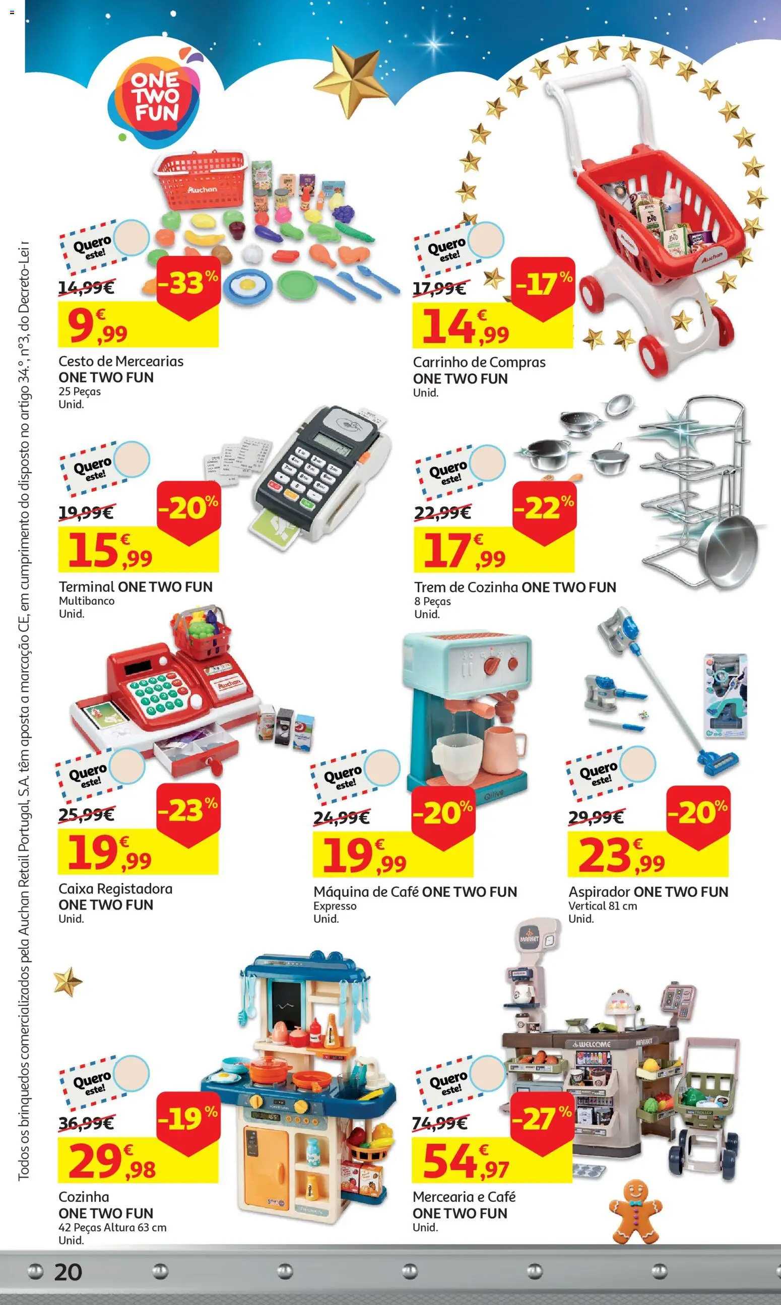 Auchan - A grande fábrica de Natal │ válido de 05.11.2025 | Página: 20 | Produtos: Máquina de café, Aspirador, Caixa, Café