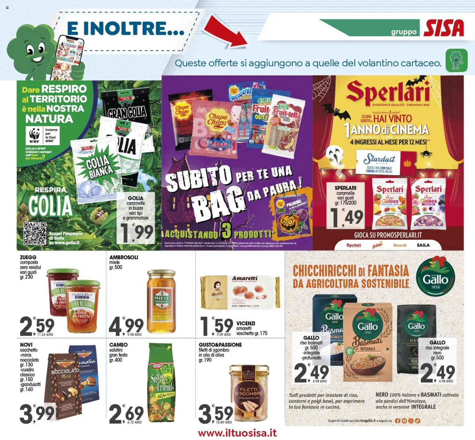 Volantino SISA del 24.10.2025 | Pagina: 14 | Prodotti: Riso, Tè, Sgombro, Olio di Oliva