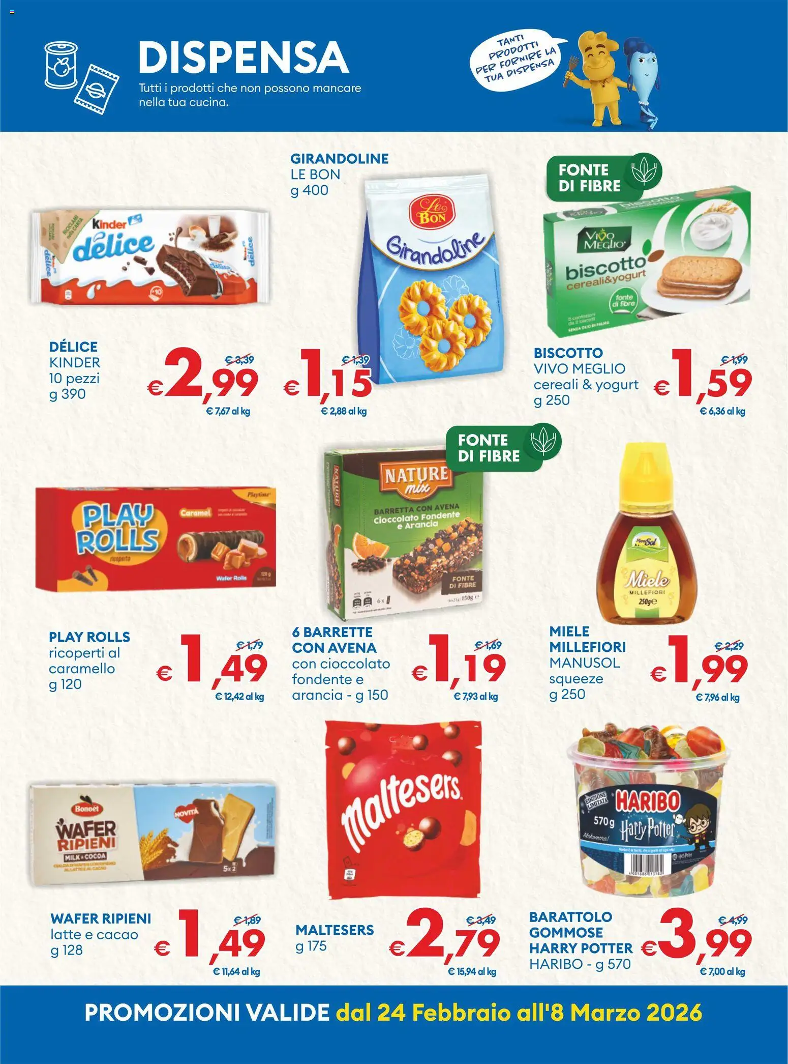 Volantino MD Discount del 24.02.2026 | Pagina: 7 | Prodotti: Yogurt, Barretta, Arancia, Miele