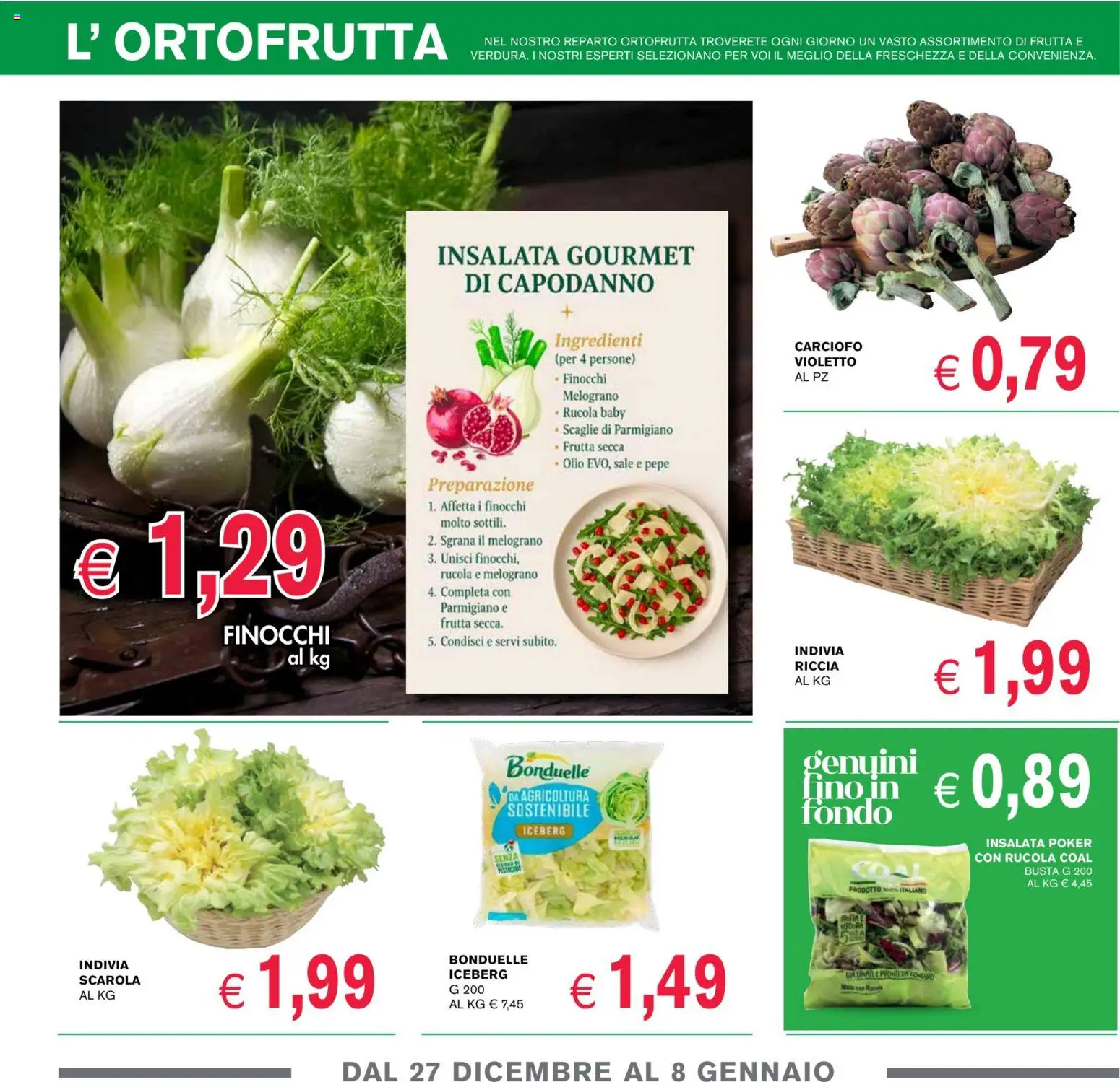 Volantino Coal del 27.12.2025 | Pagina: 3 | Prodotti: Insalata, Frutta, Sale, Pepe
