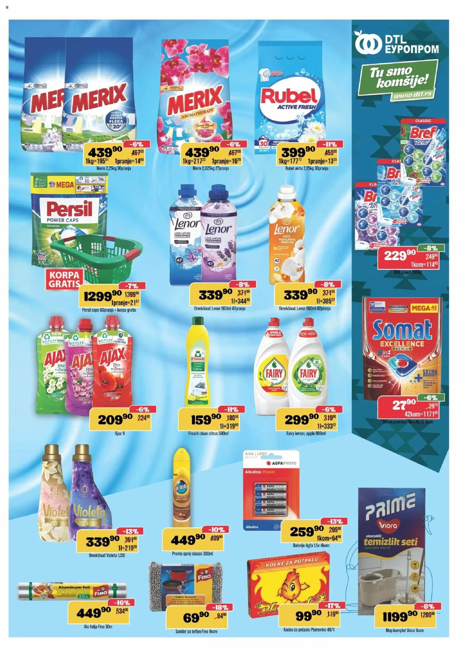 Europrom katalog - važi od 05.11.2025 | Strana: 11 | Proizvode: So, Pronto, Persil, Baterije
