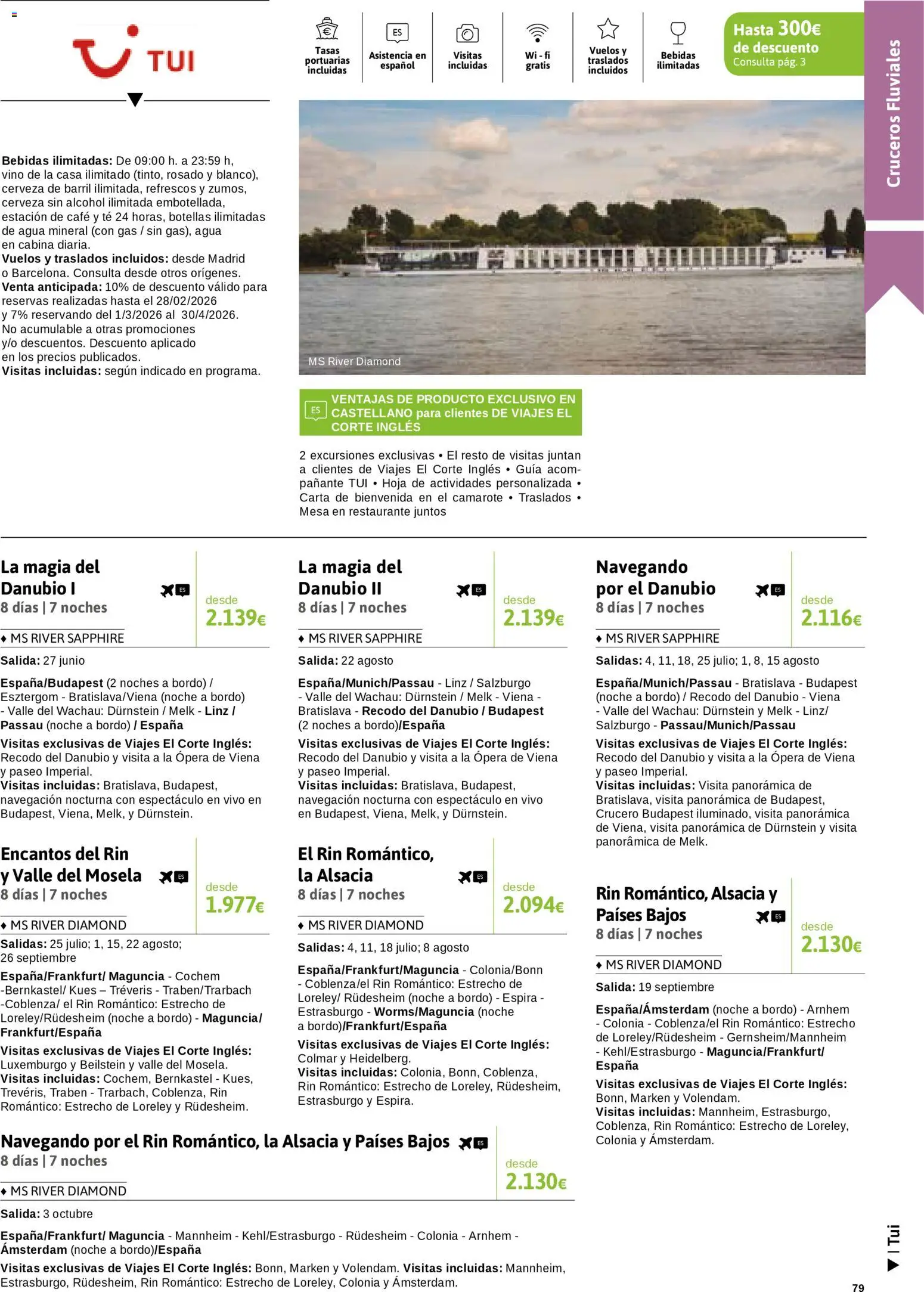 Viajes El Corte Inglés Semana del Crucero │ válido desde el 07.01.2026 | Página: 80 | Productos: Colonia, Vino, Té, Navegación