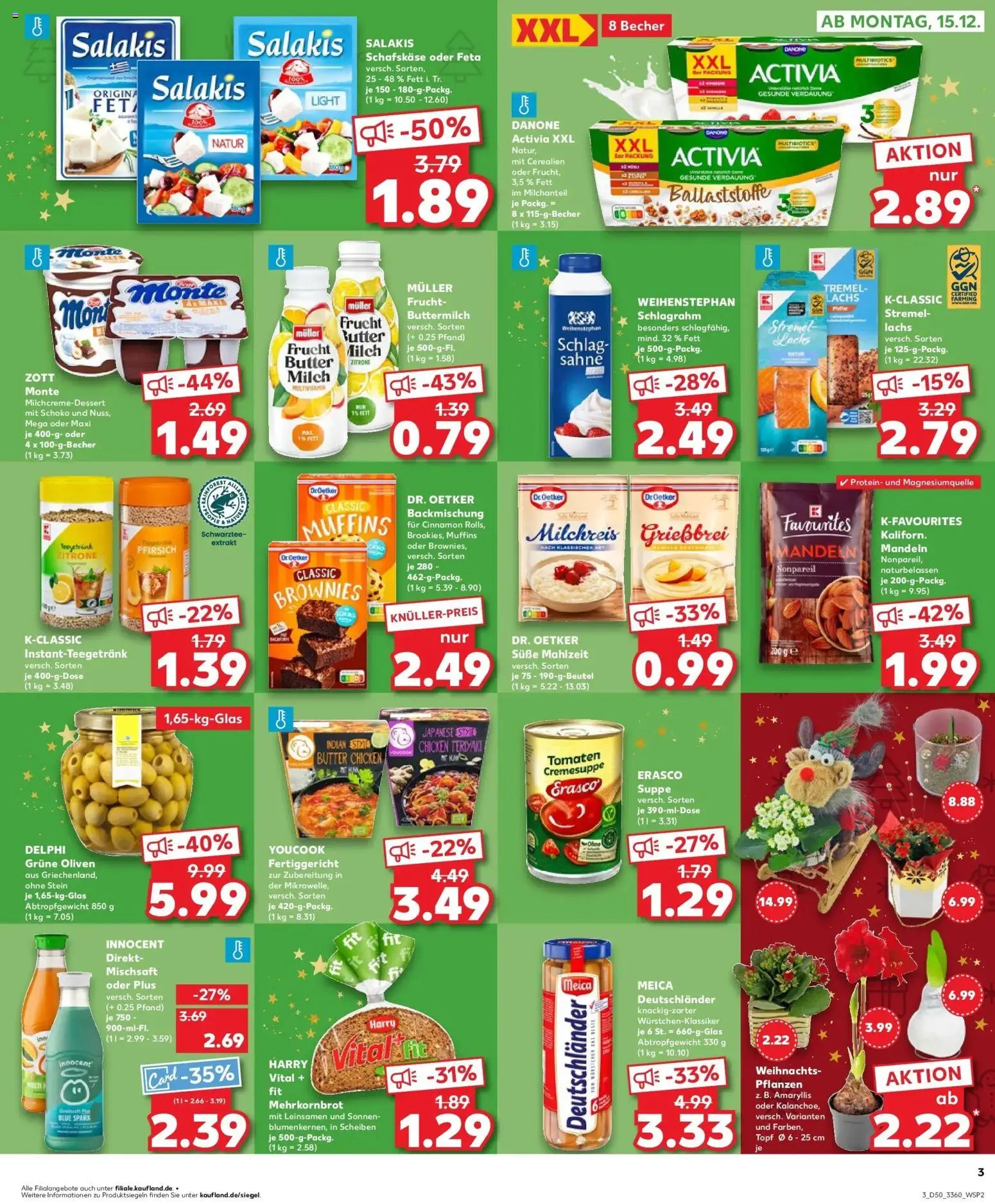 Kaufland prospekt Rathenow	 – gültig ab 14.12.2025 | Seite: 3 | Produkte: Milch, Meica, Salakis, Schafskase