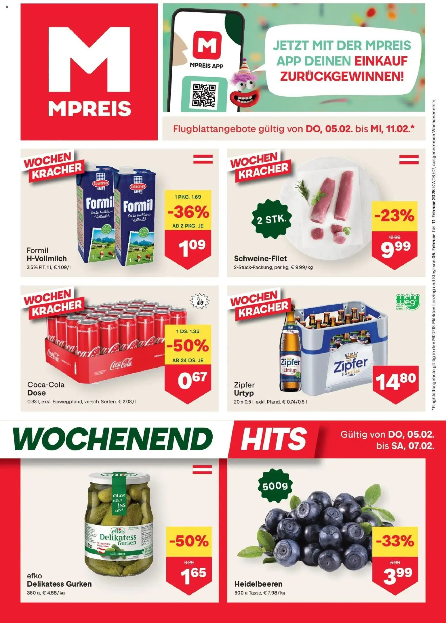 MPREIS Lenzing gültig ab 05.02.2026 | Seite: 1 | Produkte: Gurken