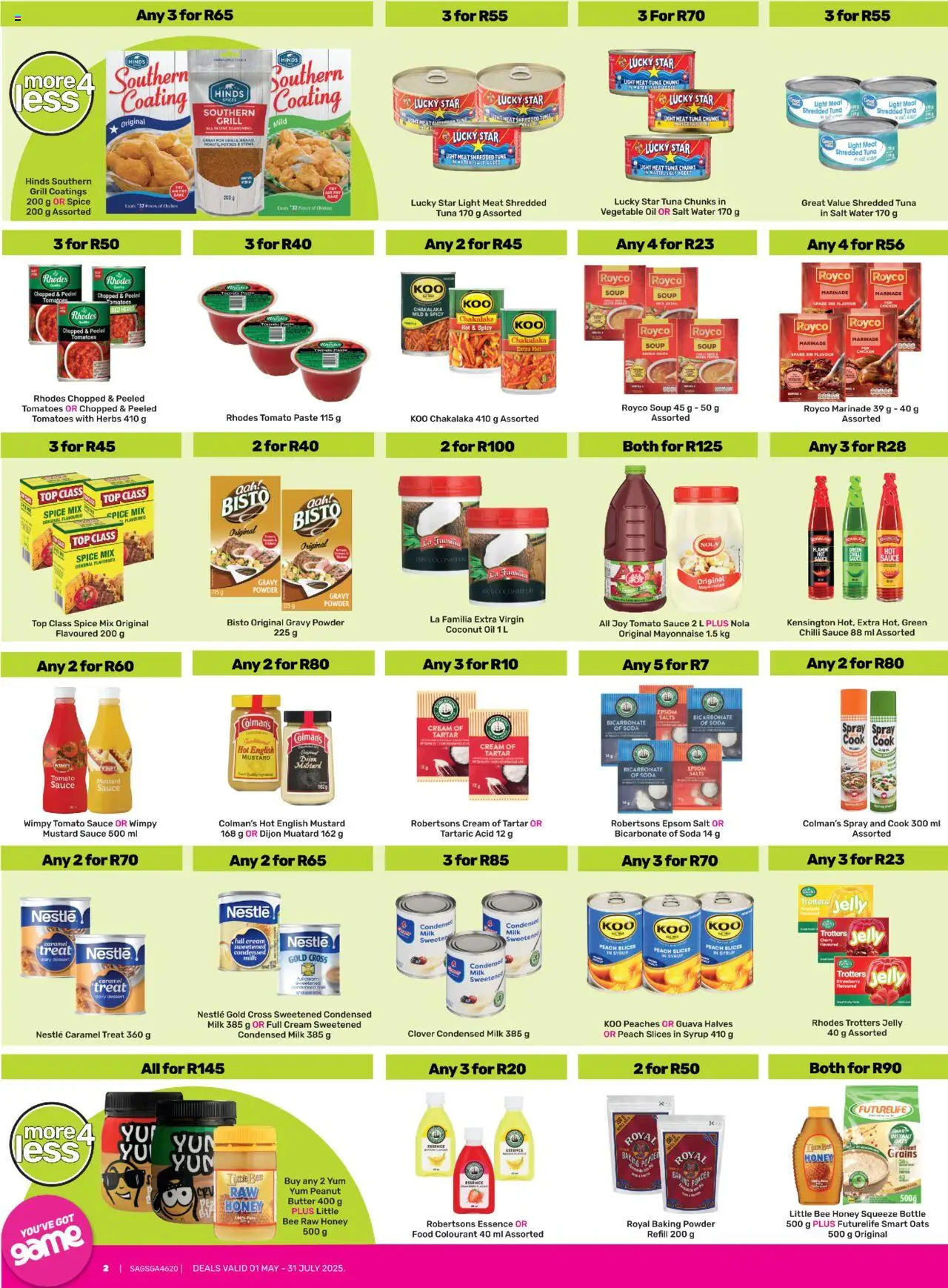 Game More 4 Less │ valid from 01.05.2025 | Page: 2 | Products: Butter, Cream, Herbs, Salt