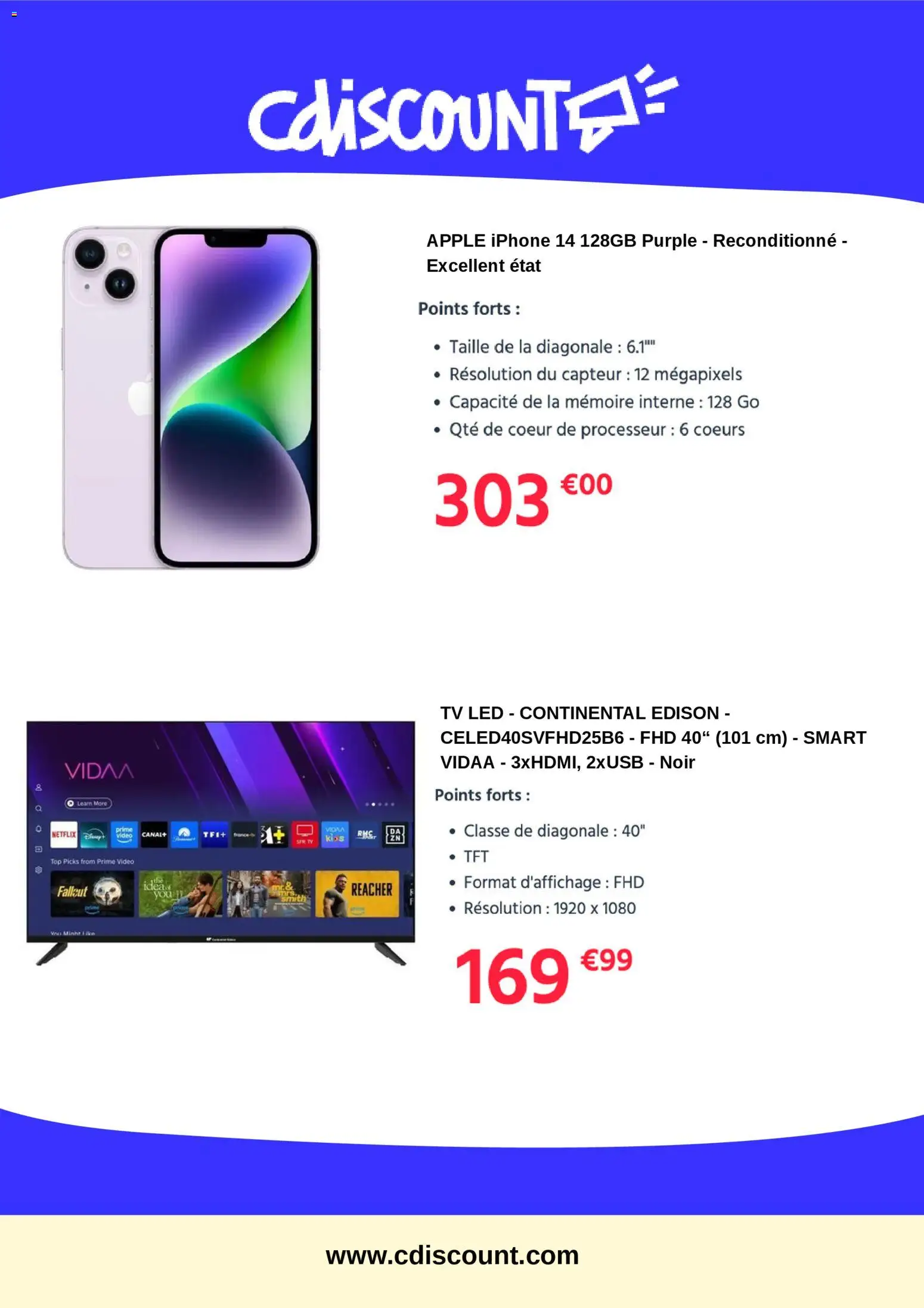 {H1} | Page: 2 | Produits: Vidéo, Apple Iphone, TV led, Iphone