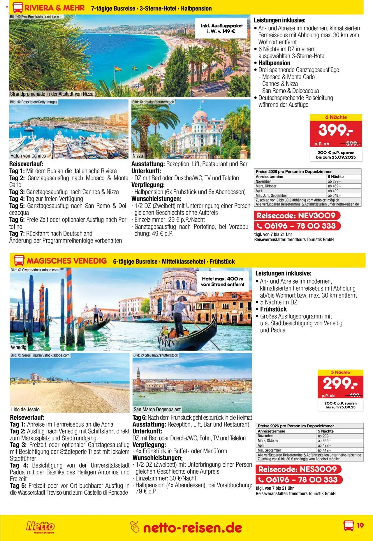 Netto Reisen Prospekt 	 - gültig ab dem 28.08.2025 | Seite: 19