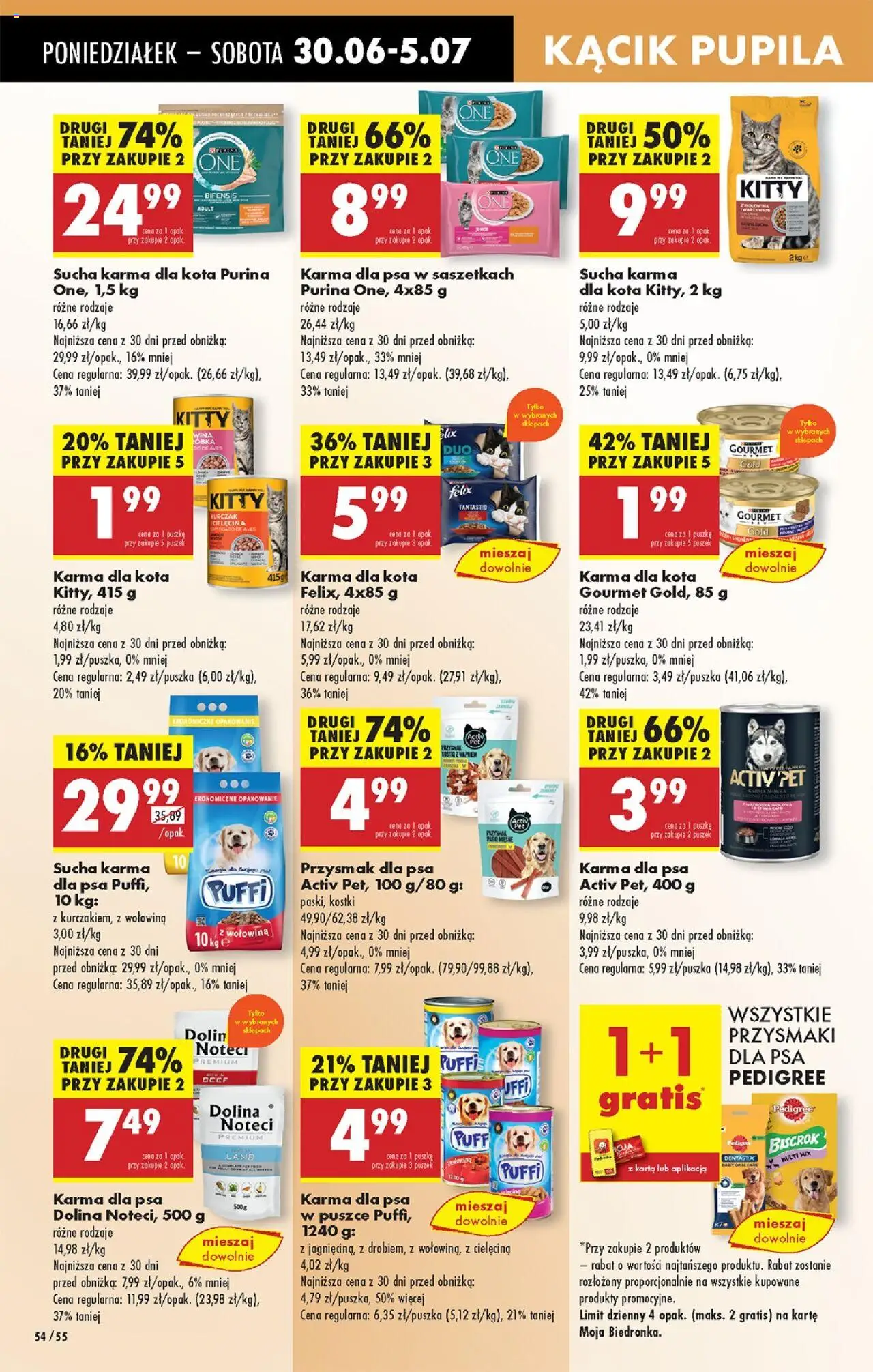 Biedronka gazetka od 30.06.2025 | Strona: 70 | Produkty: Karta, Kurczak, Karma dla psa, Wołowina