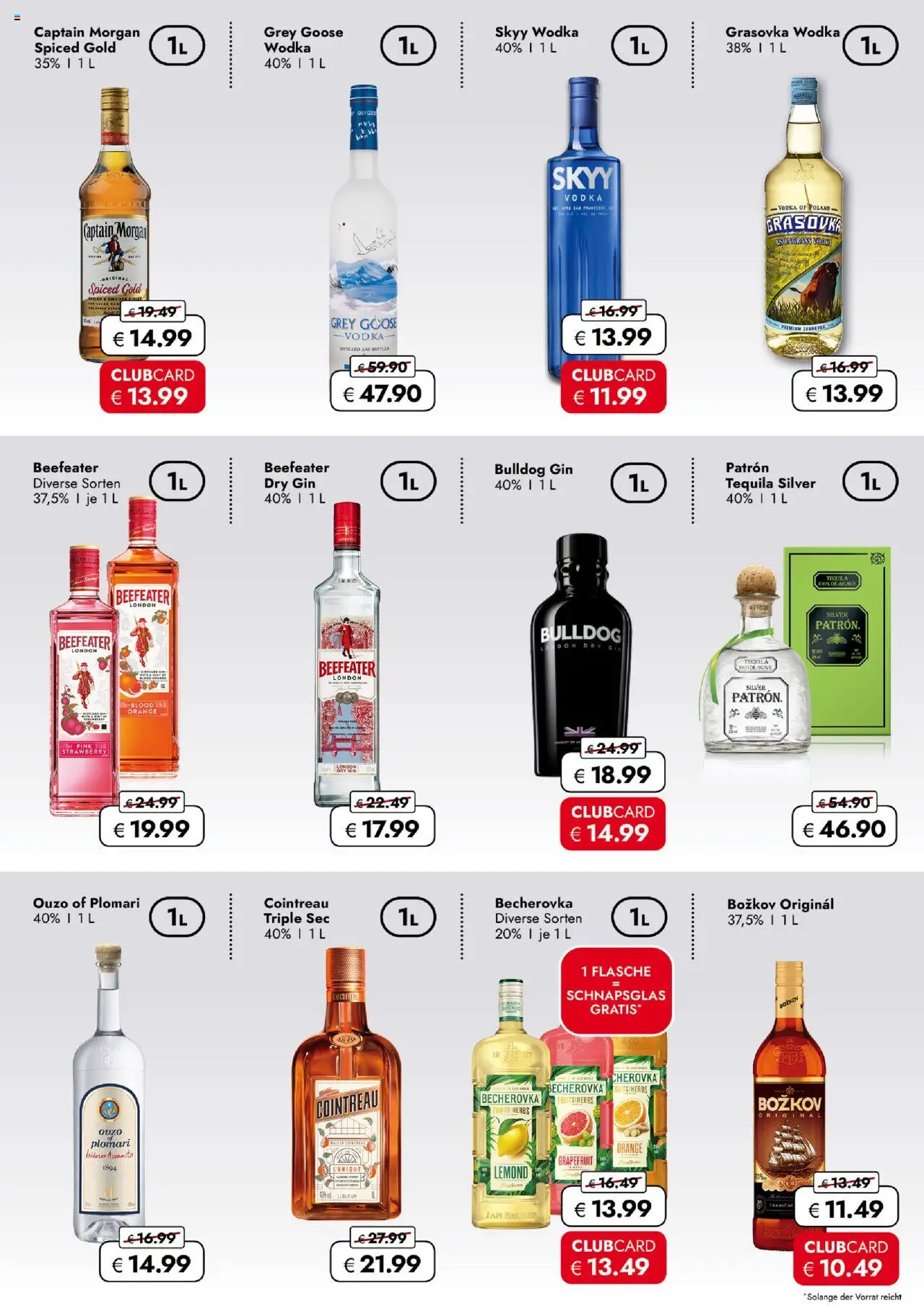 Travel Free  Aktionsangebote - gültig ab dem 22.08.2025 | Seite: 3 | Produkte: Ouzo, Tequila, Captain morgan, Vodka