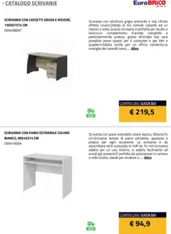 Anteprima del volantino Eurobrico Scrivanie catalogo valido a partire dal 23.07.2025 | Pagina: 17 | Prodotti: Ripiano, Top, Computer, Scrivania