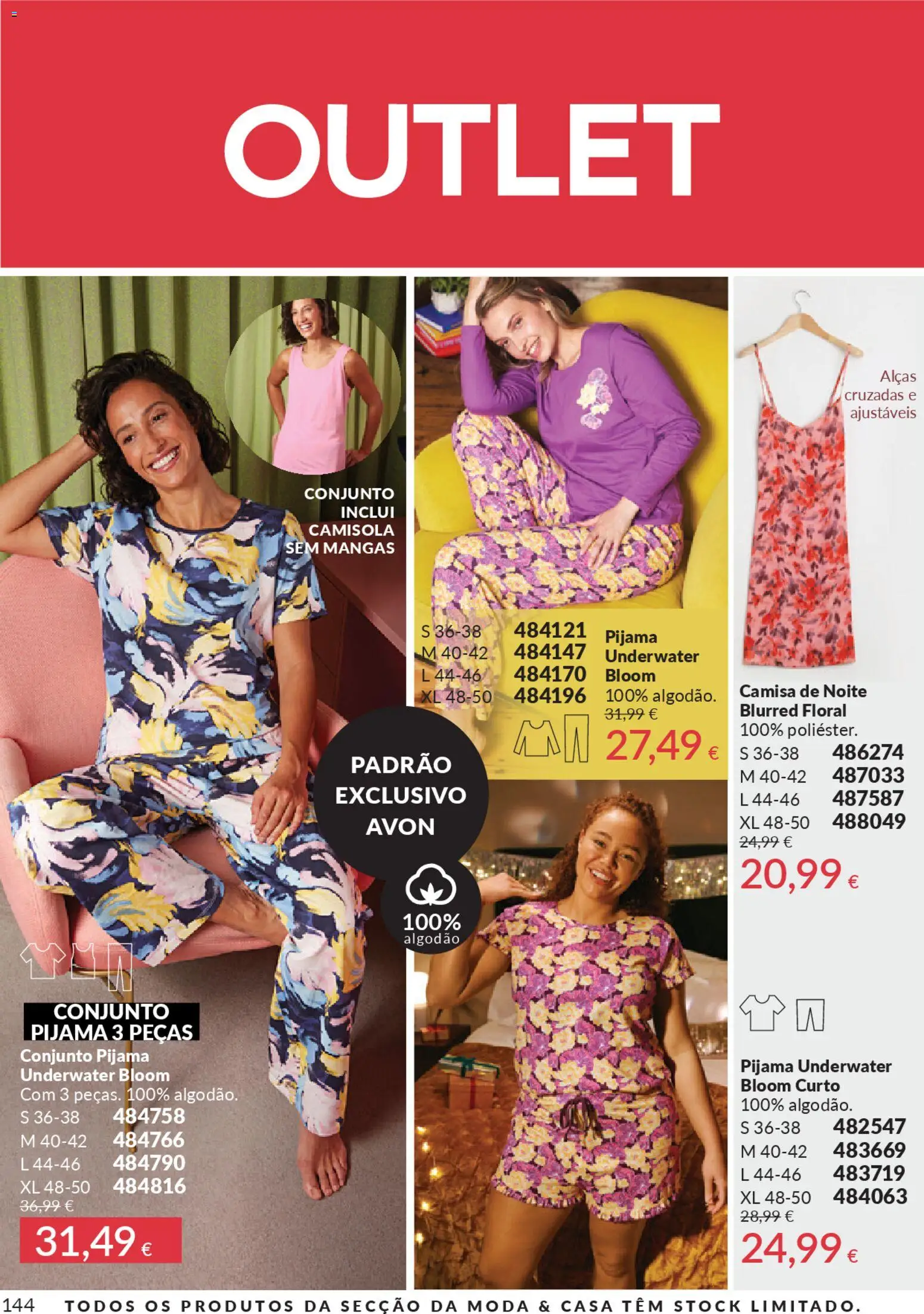 Catálogo Avon Campanha 1 │ válido de 01.01.2026 | Página: 144 | Produtos: Algodão, Camisa, Camisola, Mangas