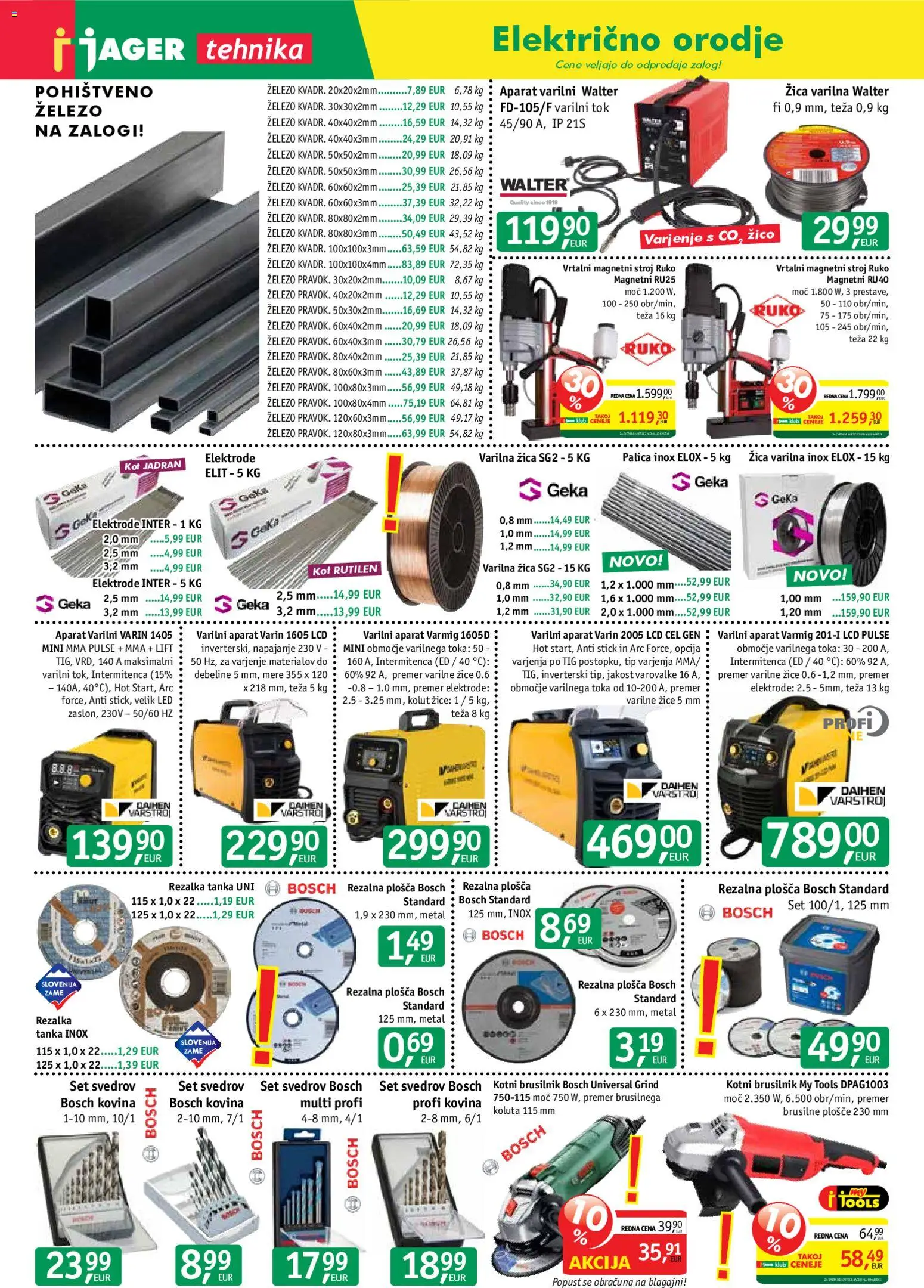 Novi Jager katalog ponudbe – veljaven od 18.02.2026 | Stran: 3 | Izdelki: Teza, Orodje, Brusilnik