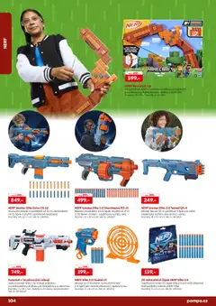Náhled letáku POMPO katalog Vánoce 2025 od 16.10.2025 | Strana: 104 | Produkty: Nerf, Terč, Luk, Baterie