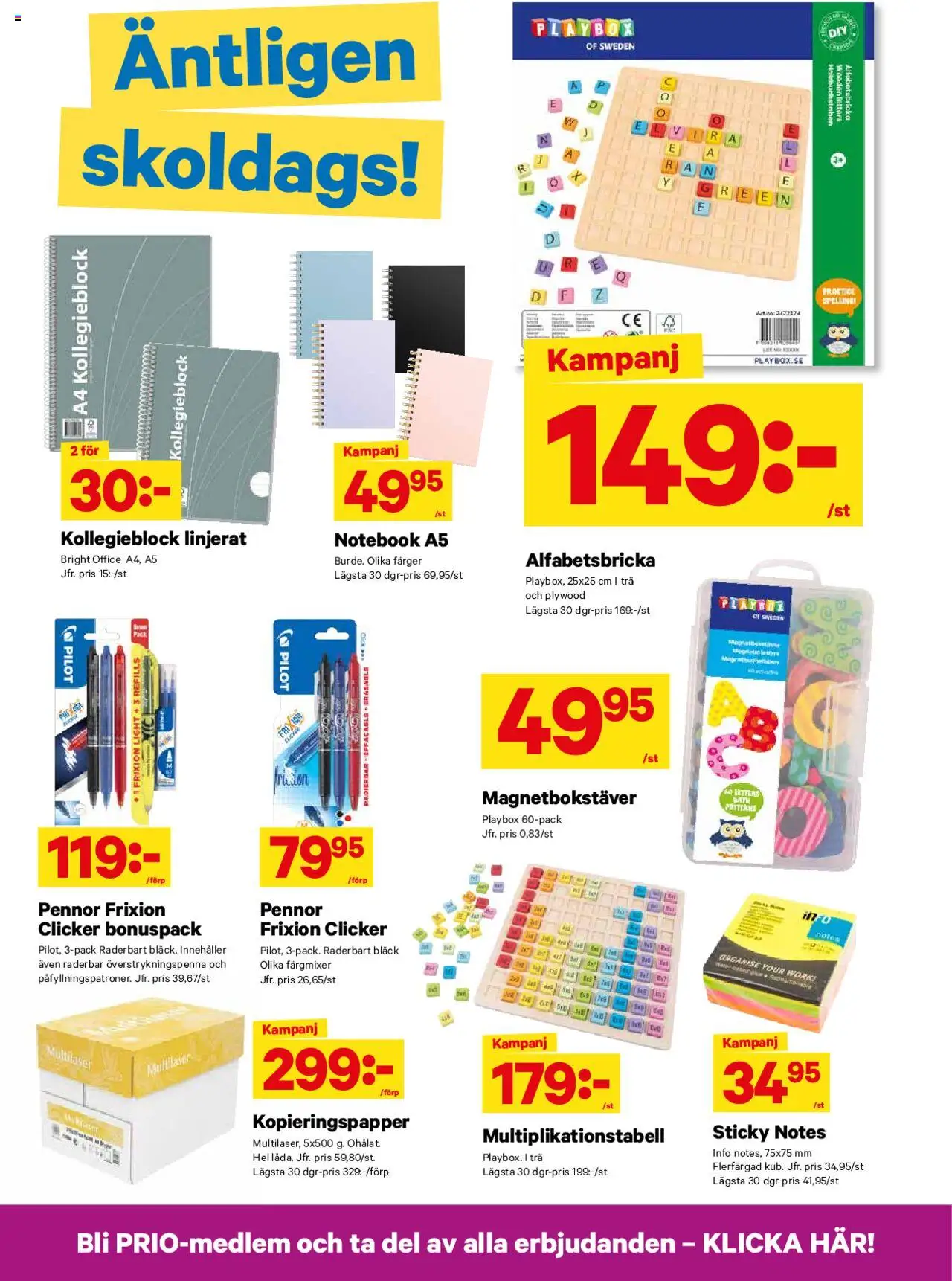 City Gross reklamblad aktuell från 04.08.2025 | Sida: 9 | Produkter: Kopieringspapper, Överstrykningspenna