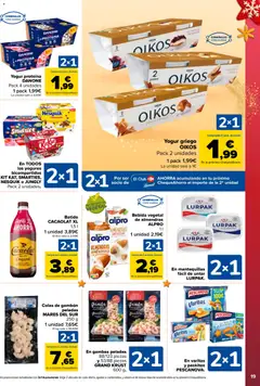 Vista previa Carrefour folleto válido desde el 25.11.2025 | Página: 21 | Productos: Yogur, Μαγειρική εστία, Gamba