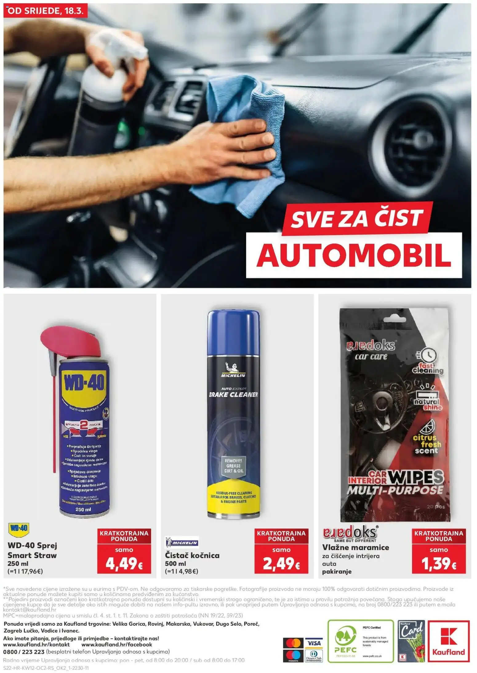 Kaufland katalog | vrijedi od 17.03.2026 | Stranica: 22 | Proizvodi: Vlažne maramice, WD-40, Telefon