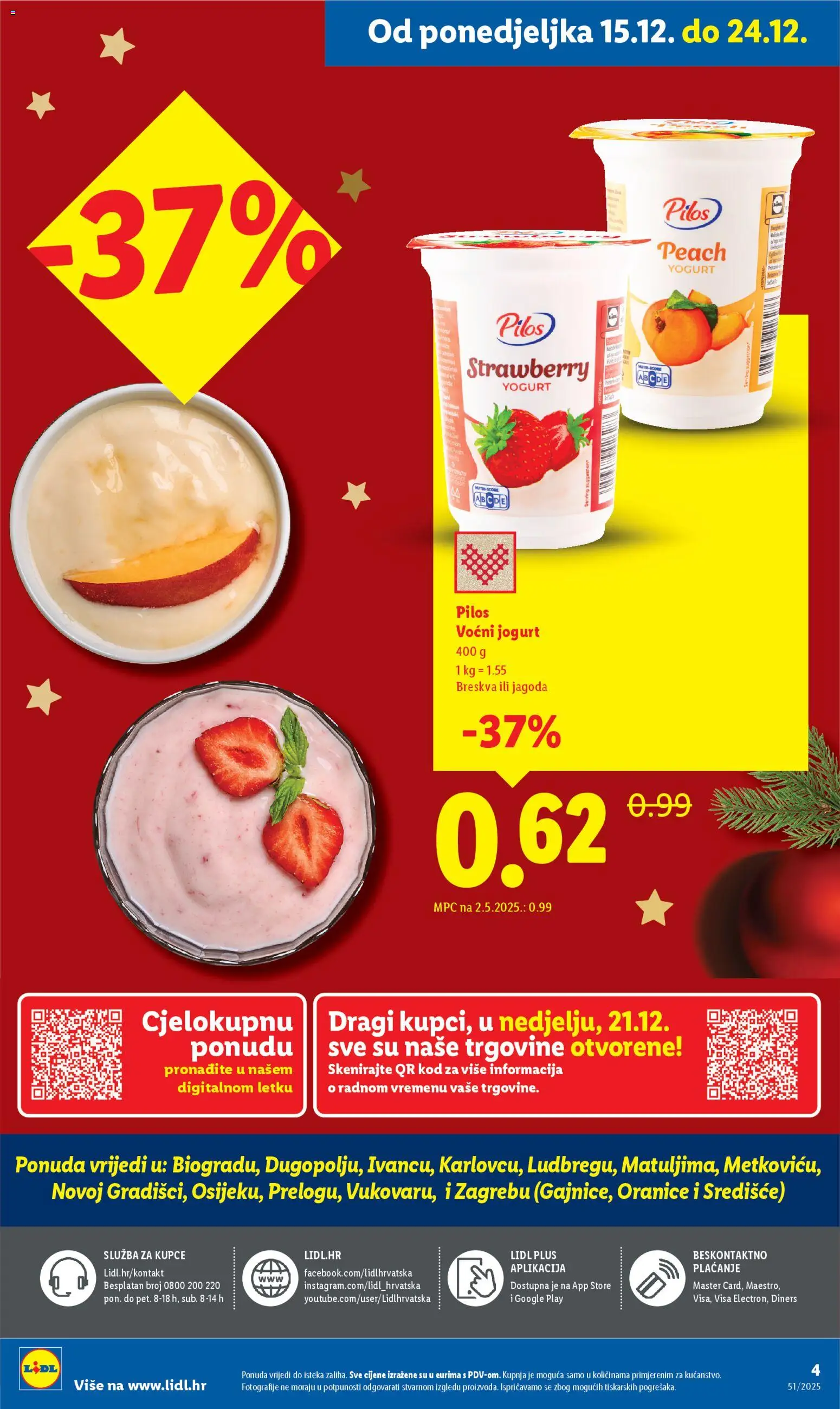 Lidl katalog | vrijedi od 15.12.2025 | Stranica: 4 | Proizvodi: Jogurt, Voćni jogurt, Breskva