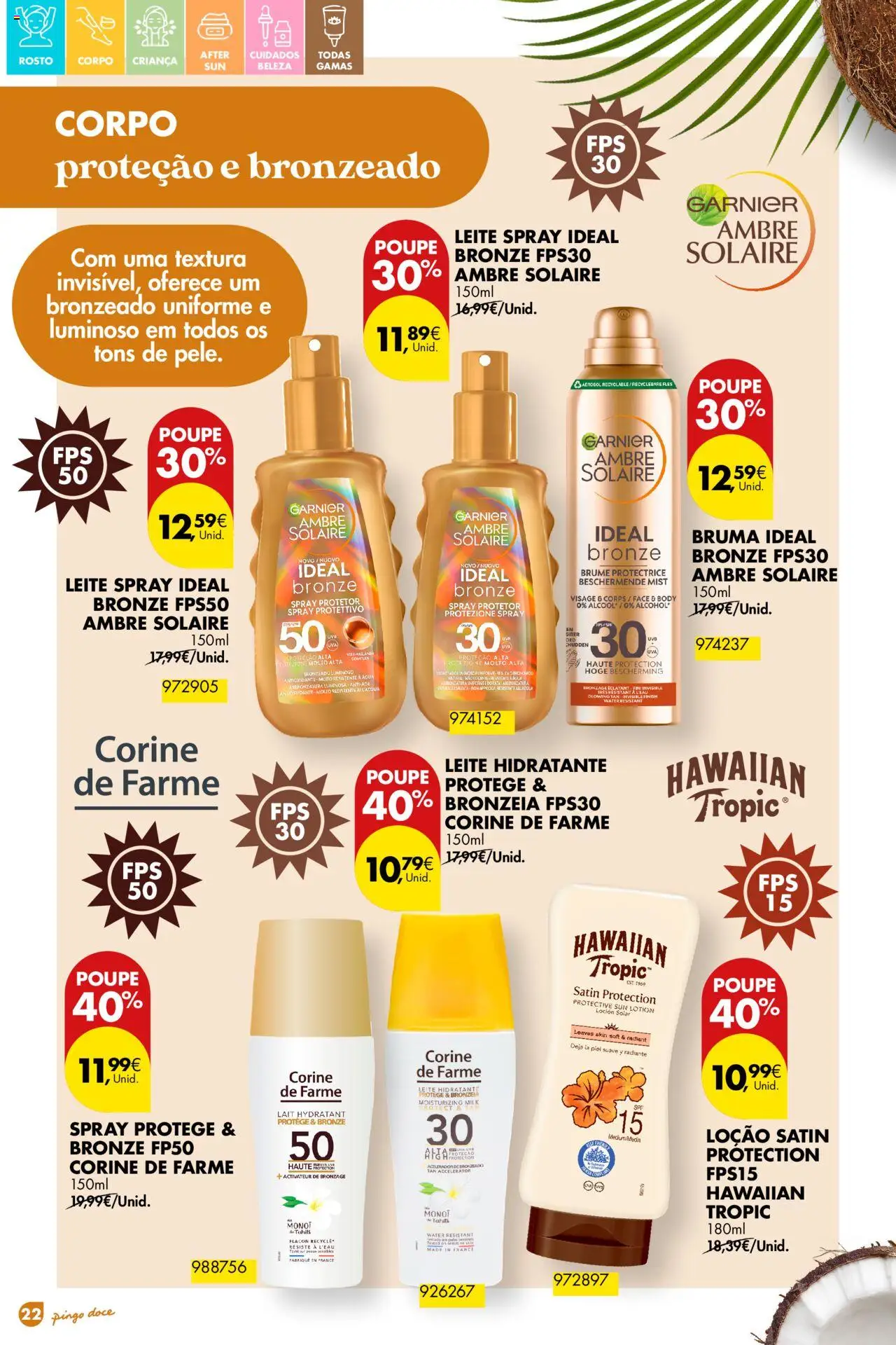 Pingo Doce - Folheto Solares │ válido de 01.04.2025 | Página: 22 | Produtos: Agua, Leite