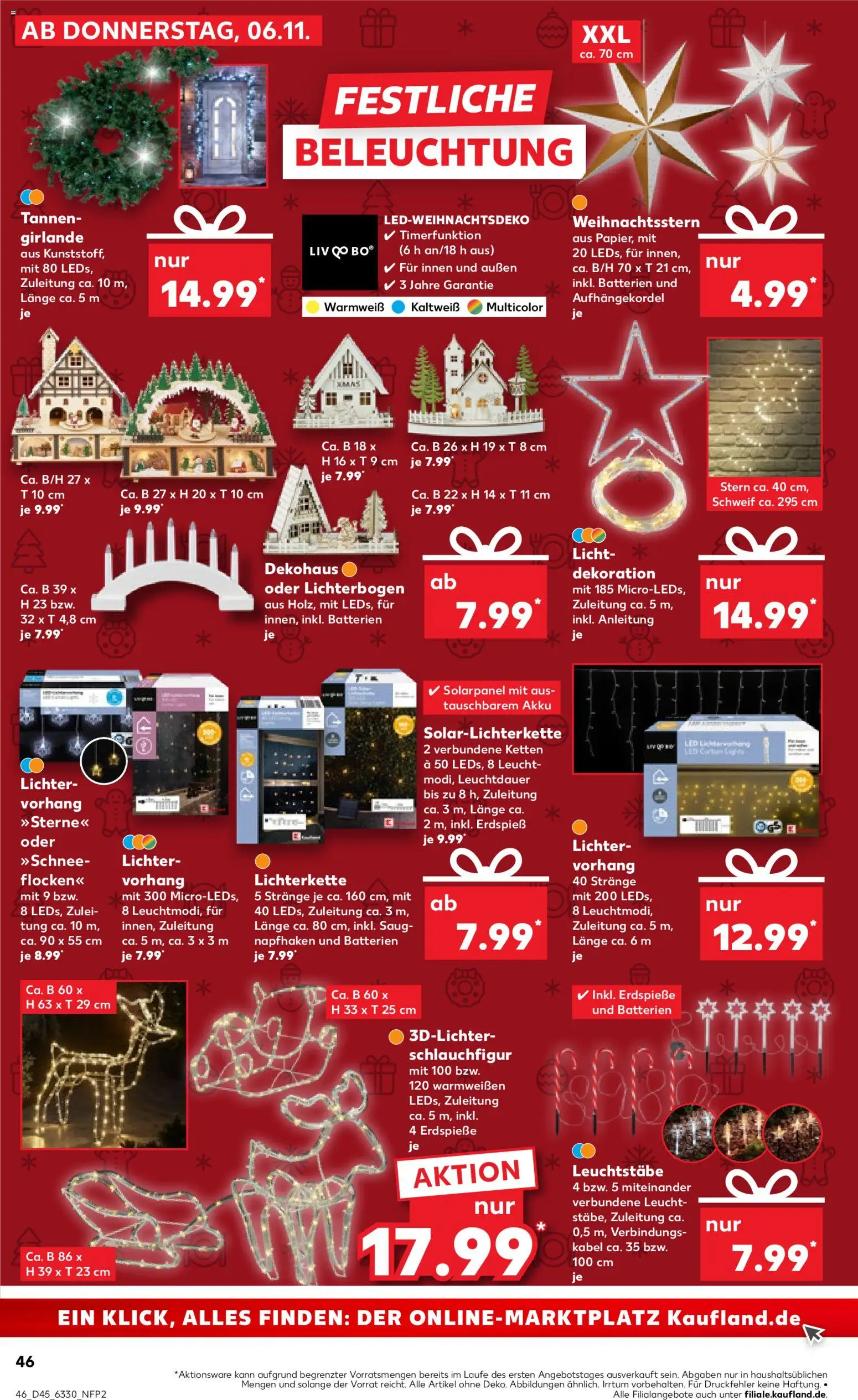 Kaufland prospekt Kiel	 – gültig ab 09.11.2025 | Seite: 46 | Produkte: Kabel, Batterien, Vorhang, Flocken