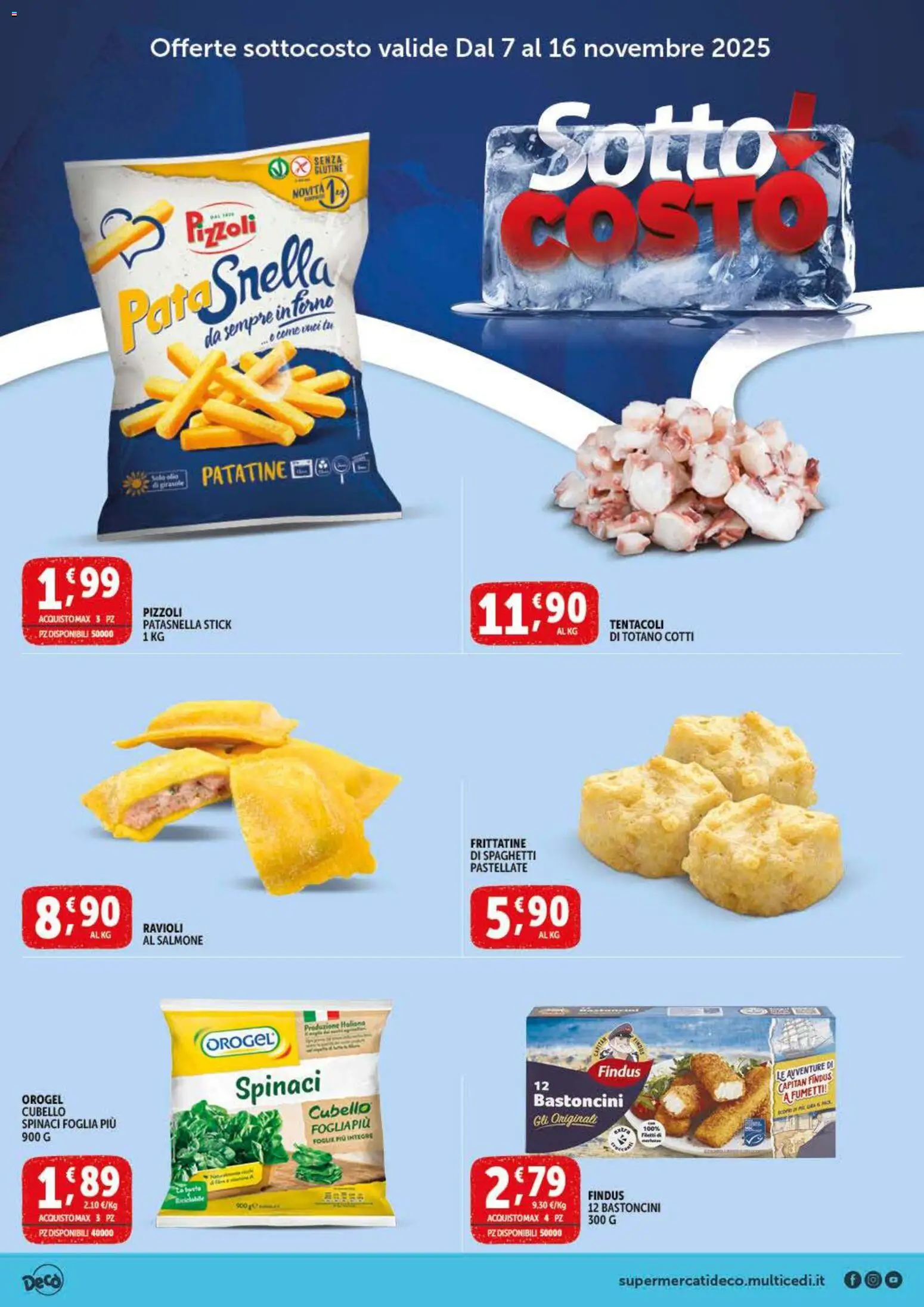 Volantino Decò del 07.11.2025 | Pagina: 2 | Prodotti: Olio, Spinaci, Ravioli, Totano