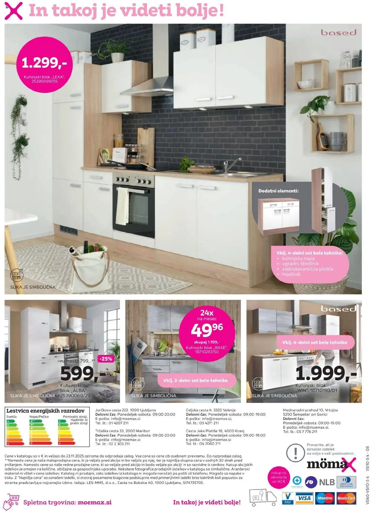 Novi Mömax katalog ponudbe – veljaven od 27.09.2025 | Stran: 8 | Izdelki: Hladilnik, Blok, Štedilnik