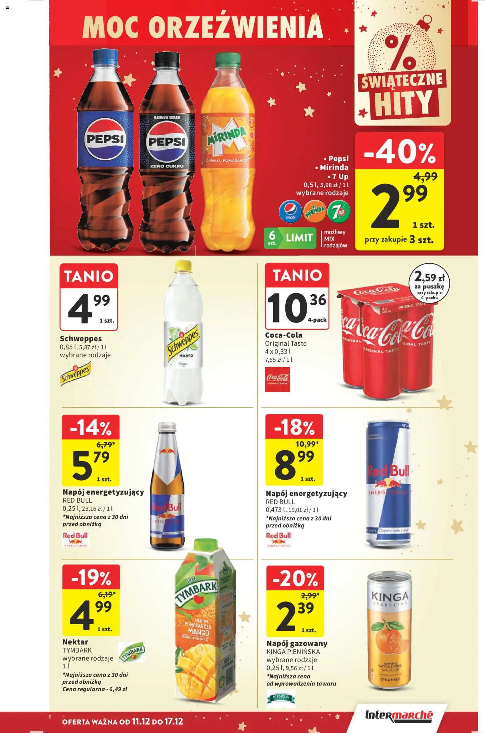 Intermarche Gazetka od 11.12.2025 | Strona: 48 | Produkty: Mango, Red bull, Pepsi, Coca cola