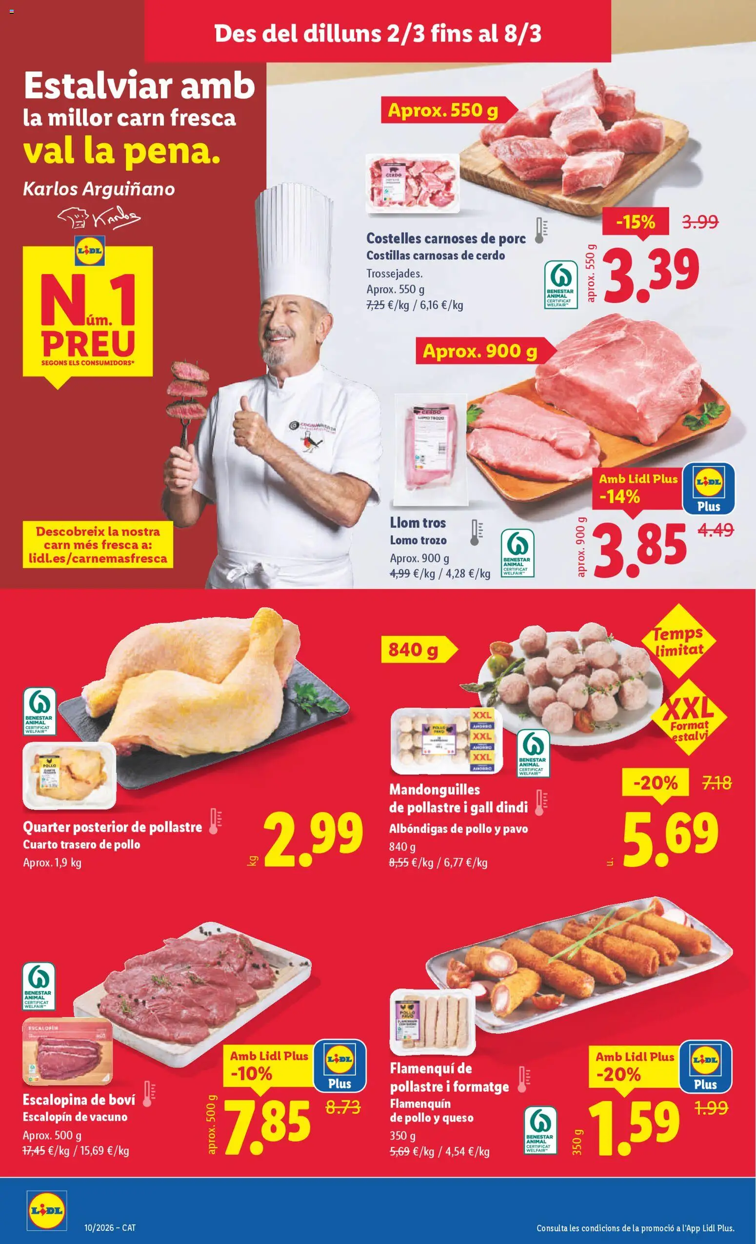 Lidl folleto │ válido desde el 02.03.2026 | Página: 4 | Productos: Queso, Cerdo