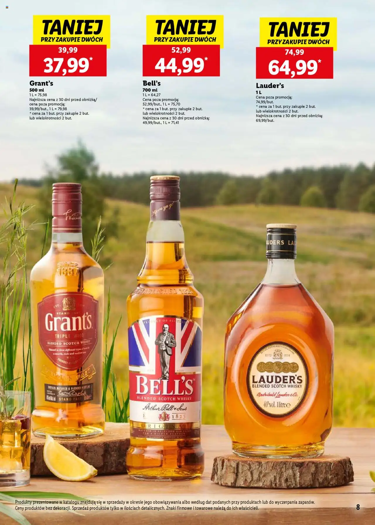 Lidl Katalog alkoholi mocnych od 05.05.2025 | Strona: 8 | Produkty: Grant's, Bell, Whisky
