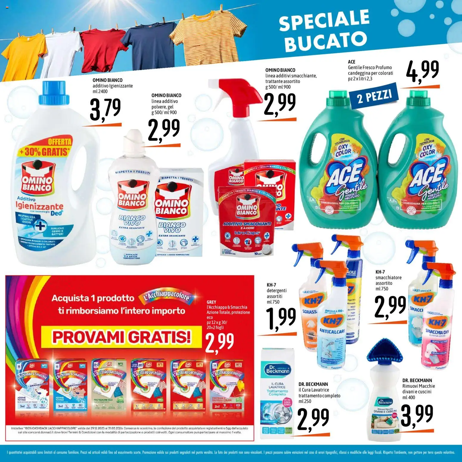 Volantino Emisfero del 08.01.2026 | Pagina: 22 | Prodotti: Smacchiatore, Anticalcare, Lavatrice, Profumo