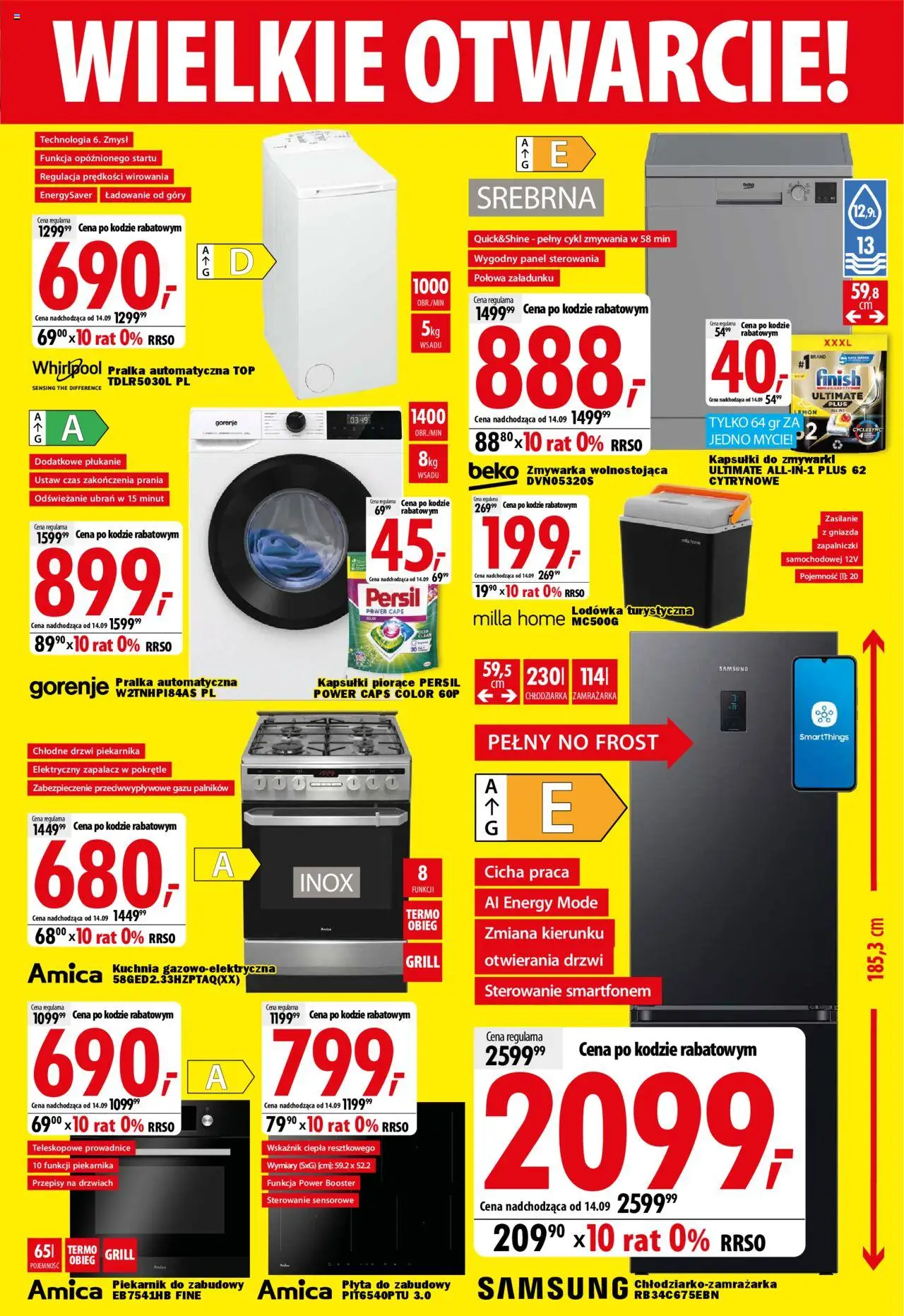 Mediaexpert Gazetka - Wielkie otwarcie Chorzów od 04.09.2025 | Strona: 7 | Produkty: Top, Lodówka, Piekarnik, Finish