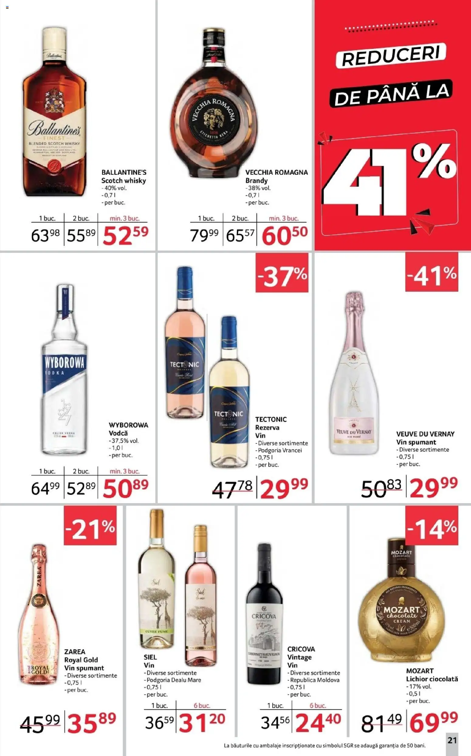 Noul catalog Selgros – valabil de la 31.10.2025 | Pagină: 21 | Produse: Su ısıtıcı, Lichior, Ciocolată, Vin