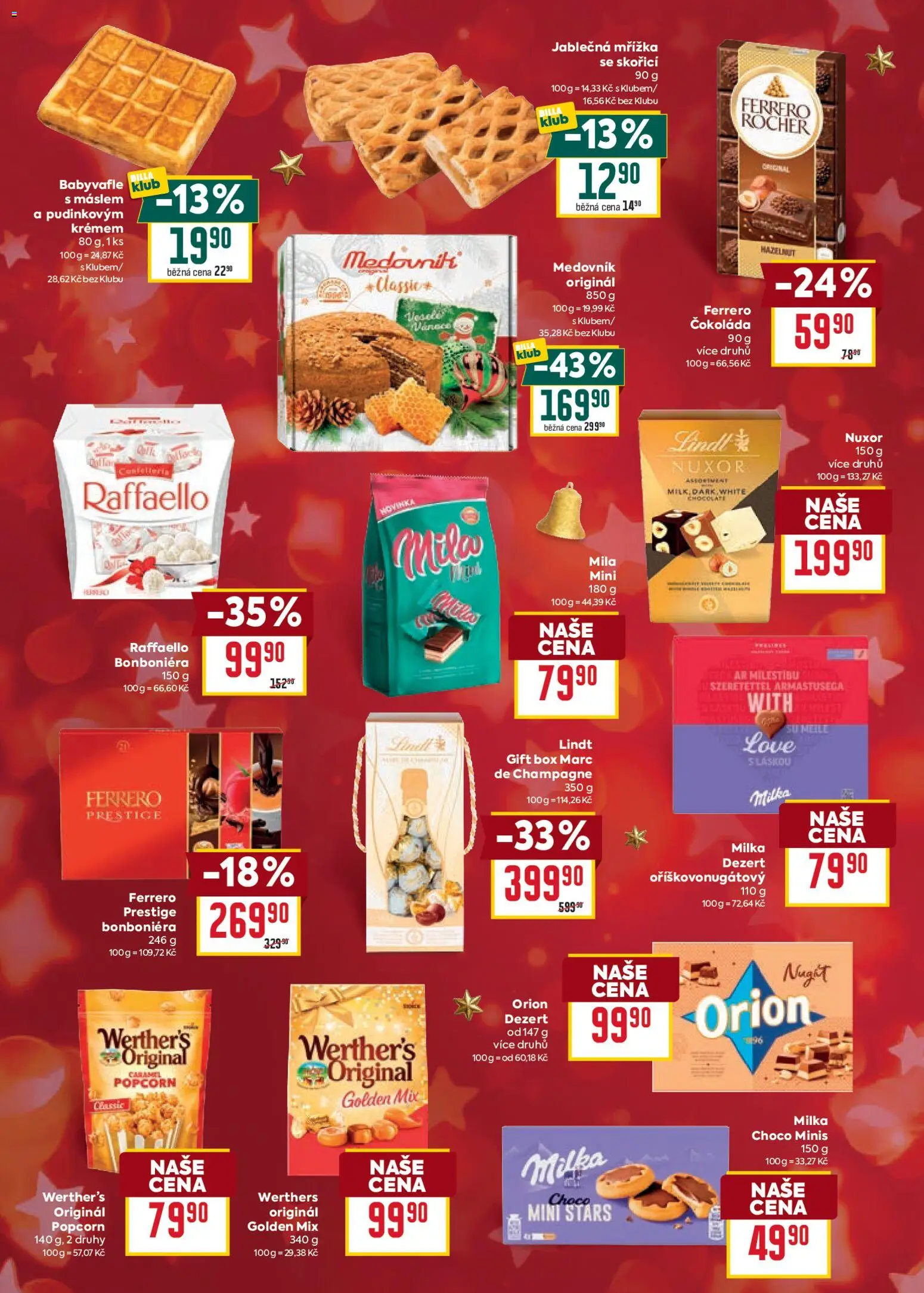 Billa leták - Delikatesy od 03.12.2025 | Strana: 14 | Produkty: Box, Milka, Medovník, Popcorn