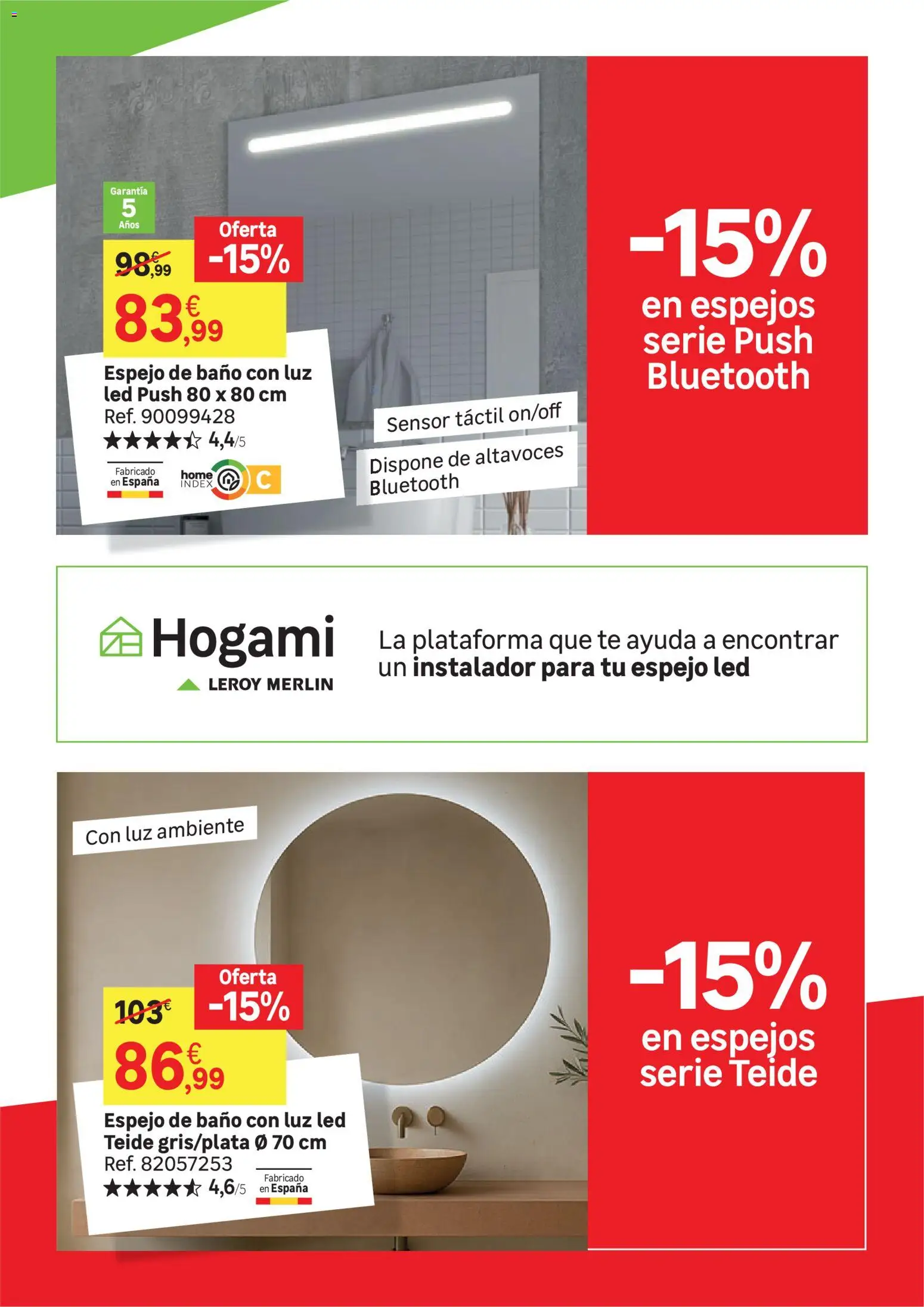 Leroy Merlin catálogo │ válido desde el 03.02.2026 | Página: 20 | Productos: Té, Altavoces, Baño, Espejo