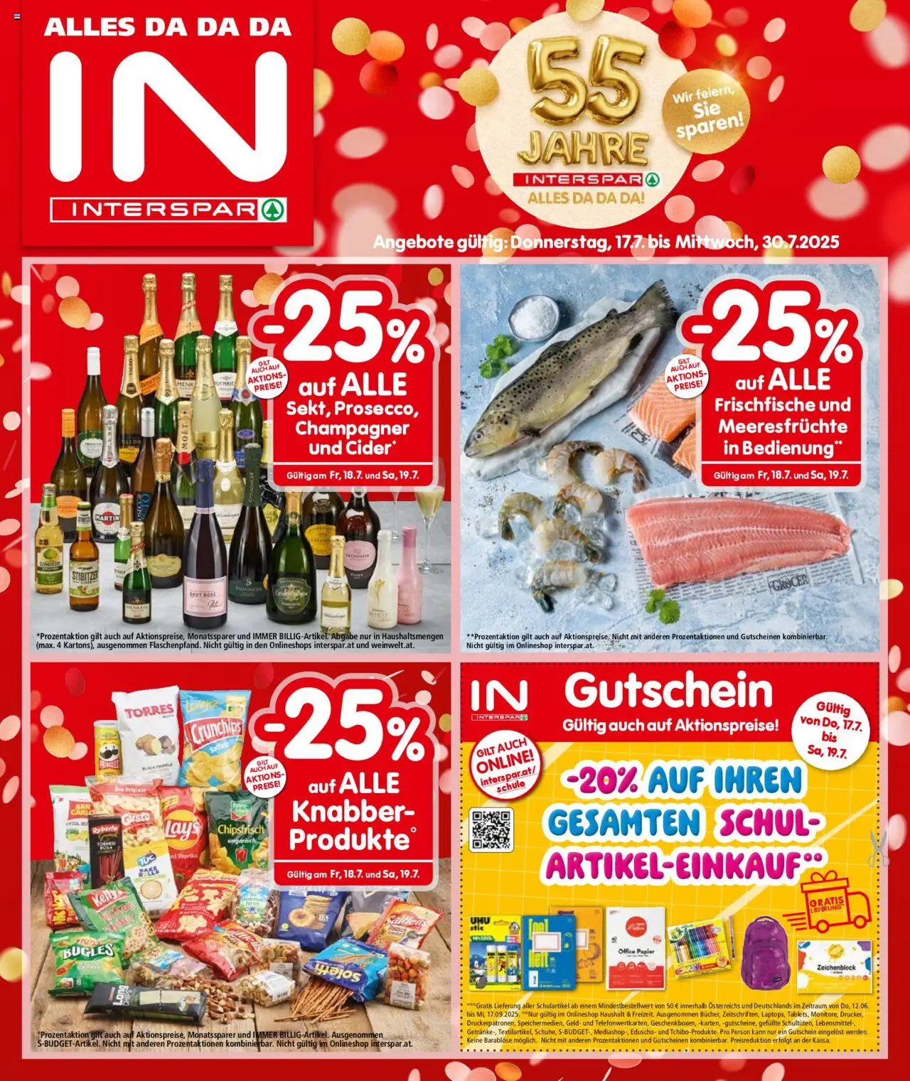 Interspar Flugblatt - Osttirol  gültig ab 15.07.2025 | Seite: 1 | Produkte: Meeresfrüchte, Libacomb