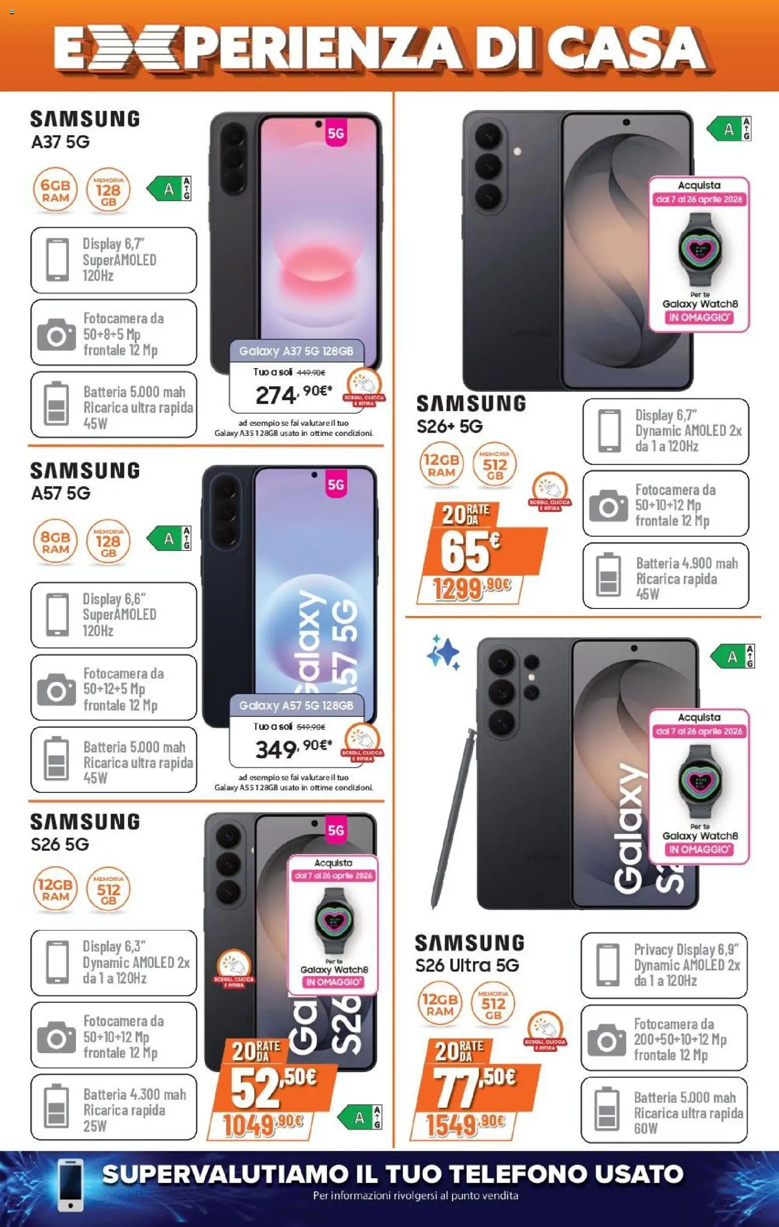 Volantino Expert del 09.04.2026 | Pagina: 2 | Prodotti: Tè, Telefono, Batteria, Samsung