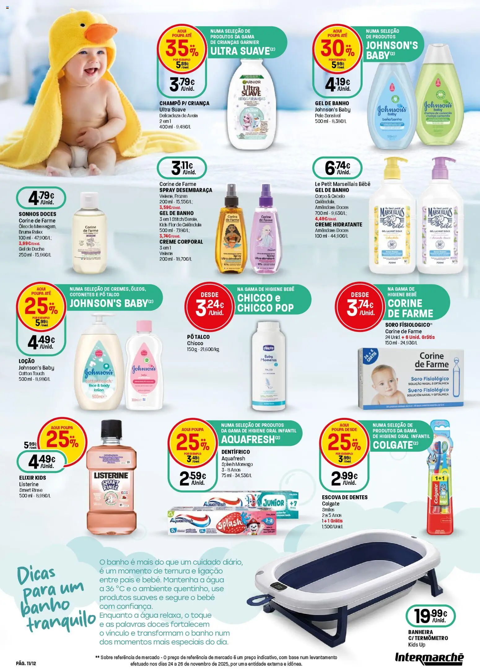 Intermarché - Bebé Super │ válido de 15.01.2026 | Página: 11 | Produtos: Agua, Amêndoas, Pó, Escova de dentes