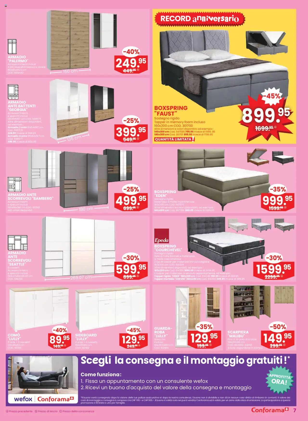 Conforama Aktionen IT – gültig ab 10.09.2025 | Seite: 7 | Produkte: Topper, Sideboard