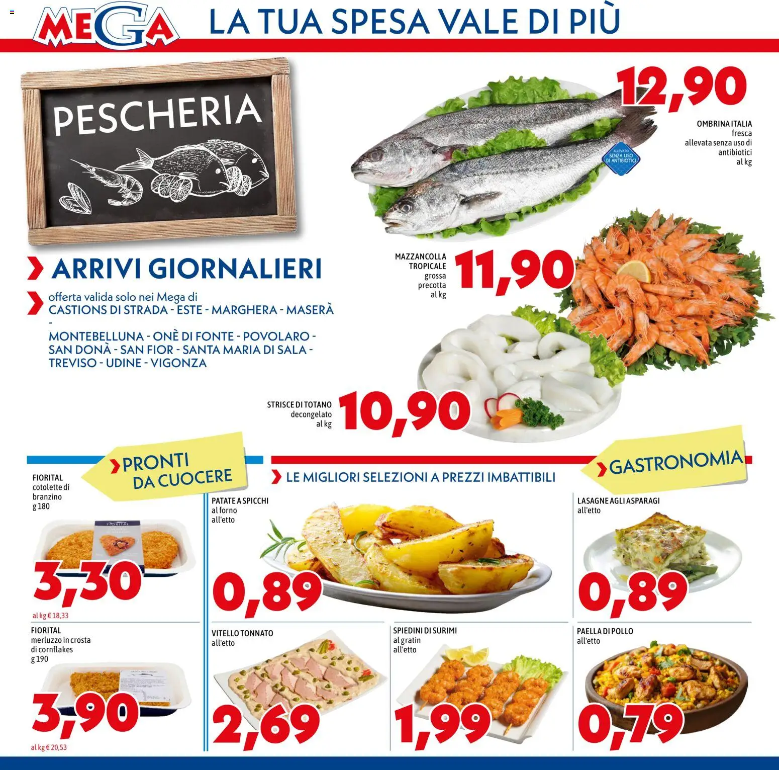 Volantino Mega del 12.02.2026 | Pagina: 2 | Prodotti: Pollo, Patate, Vitello, Forno