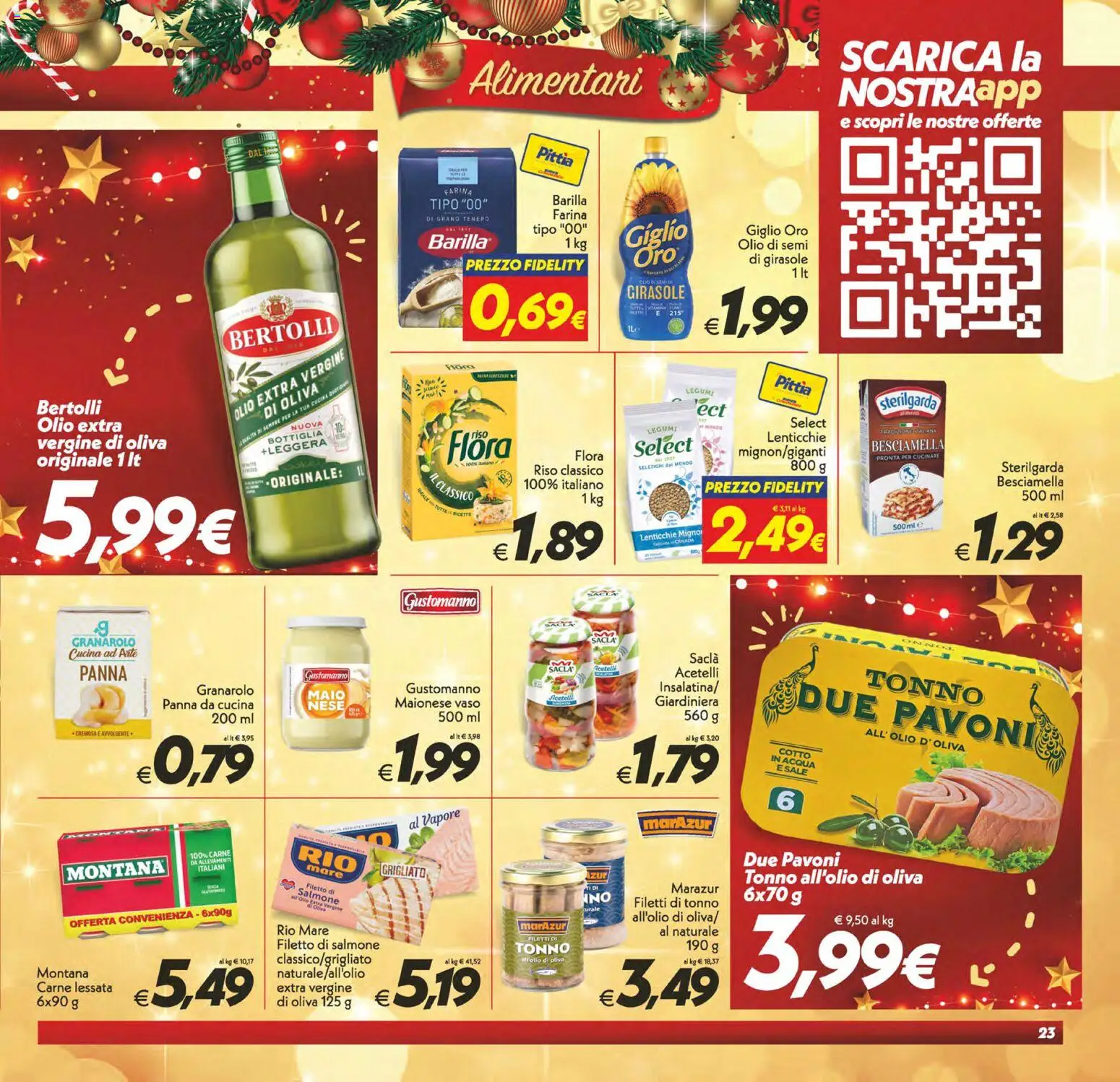 Volantino SuperConveniente del 16.12.2025 | Pagina: 23 | Prodotti: Sale, Olio, Farina, Vaso