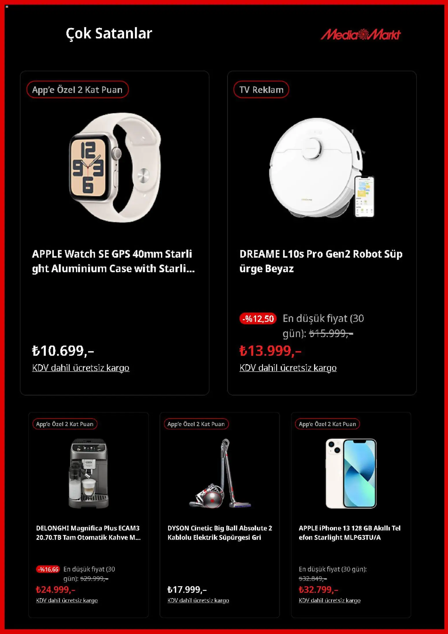 Media Markt Black Friday - 04.11.2025 tarihinden itibaren geçerlidir | Sayfa: 12 | Ürünler: Robot, Kahve, TV, Iphone